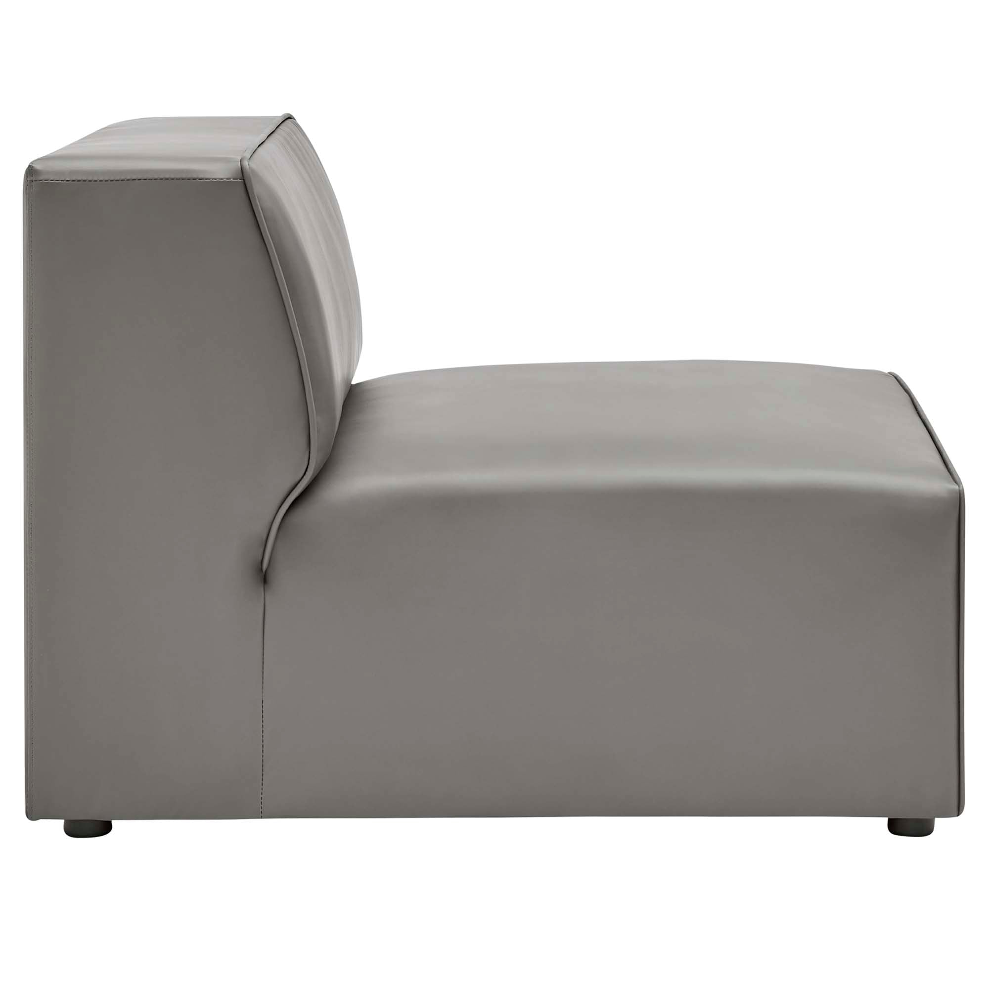 Modway Mingle 3-Piece Vegan Leather Sectional Sofa