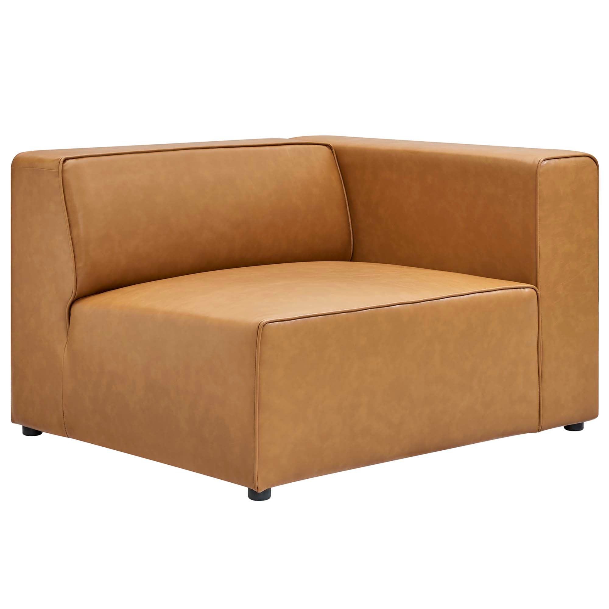 Modway Mingle 3-Piece Vegan Leather Sectional Sofa