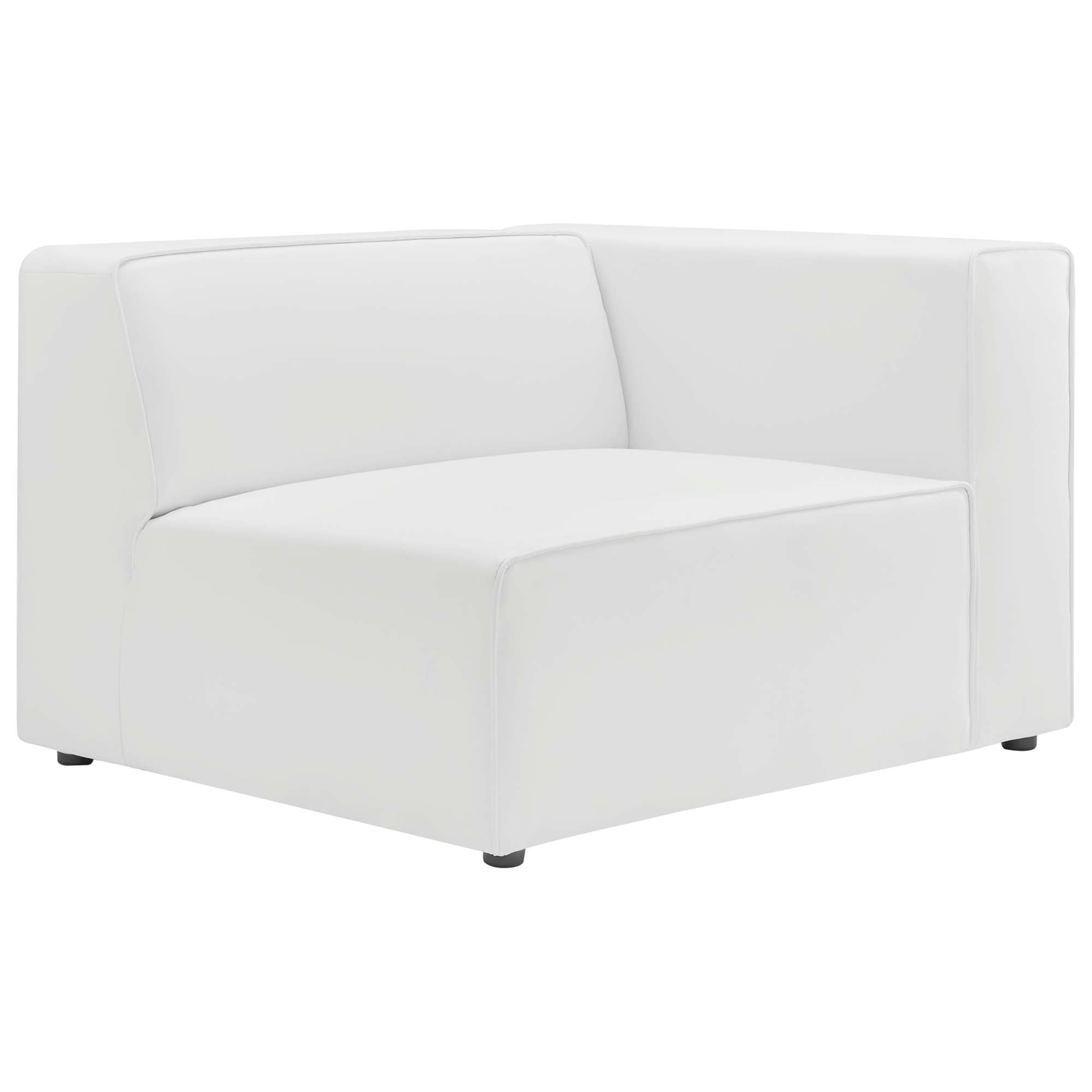 Modway Mingle 3-Piece Vegan Leather Sectional Sofa