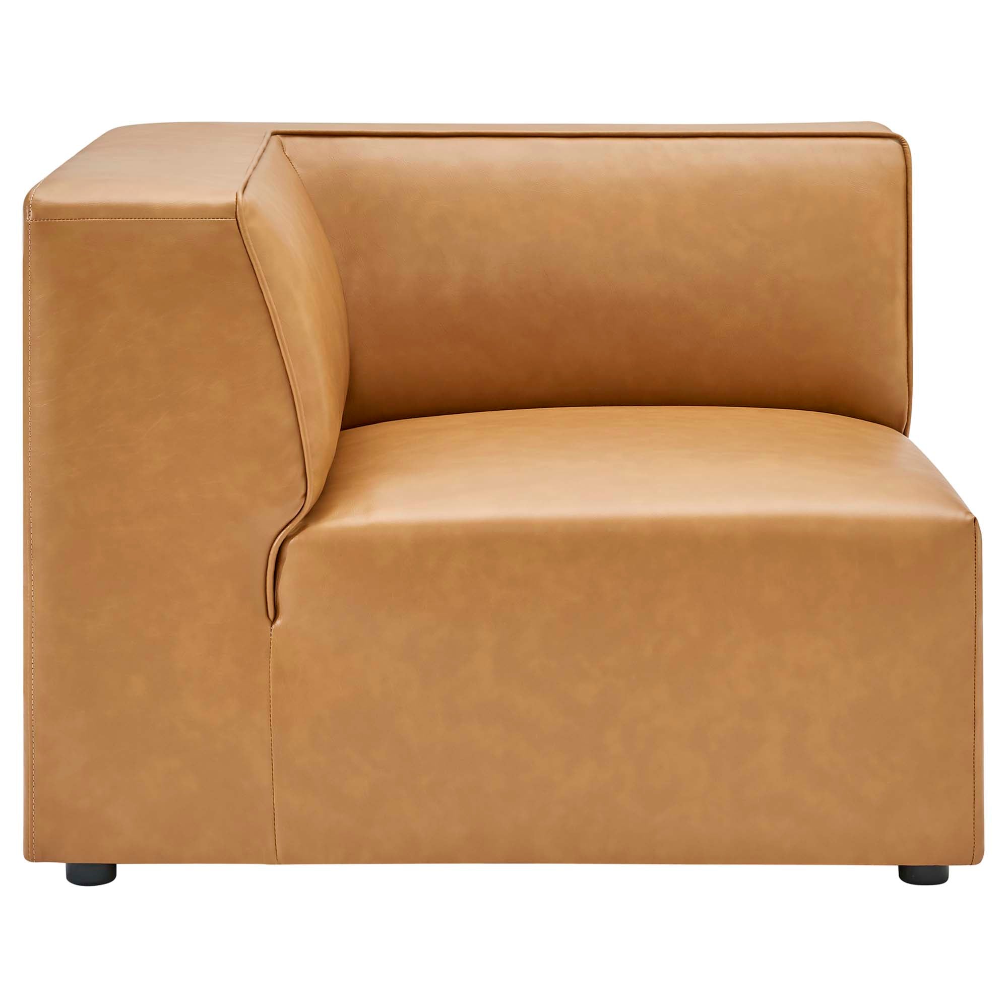 Modway Mingle 5-Piece Vegan Leather Sectional Sofa