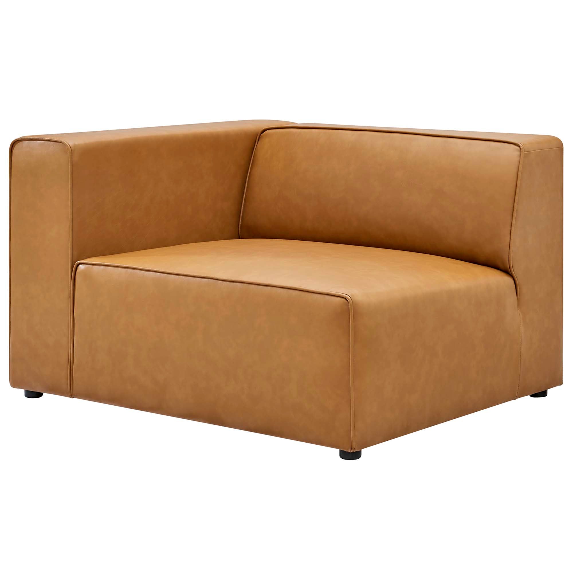 Modway Mingle 5-Piece Vegan Leather Sectional Sofa