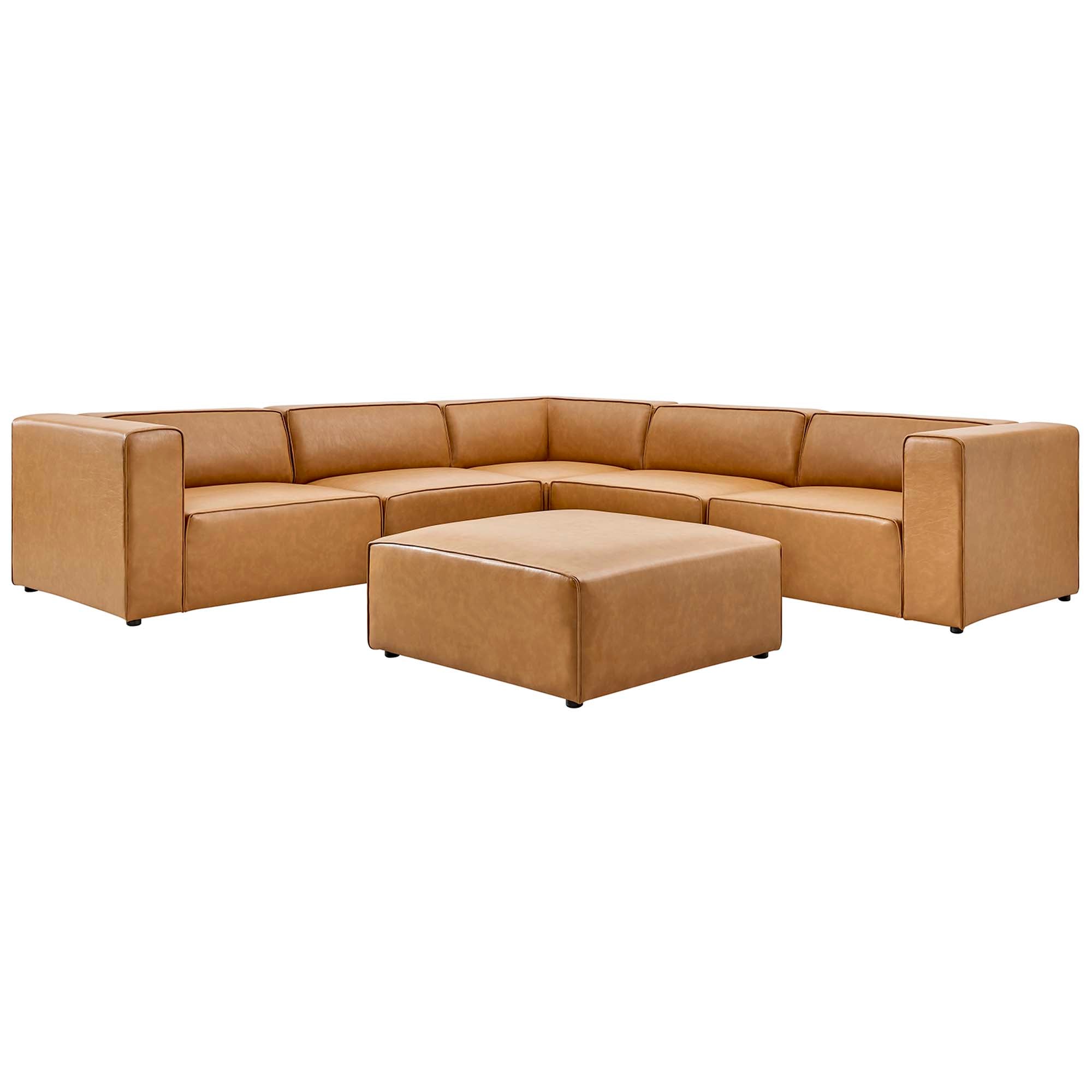 Modway Mingle 6-Piece Vegan Leather Furniture Set