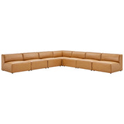 Modway Mingle 7-Piece Vegan Leather Sectional Sofa