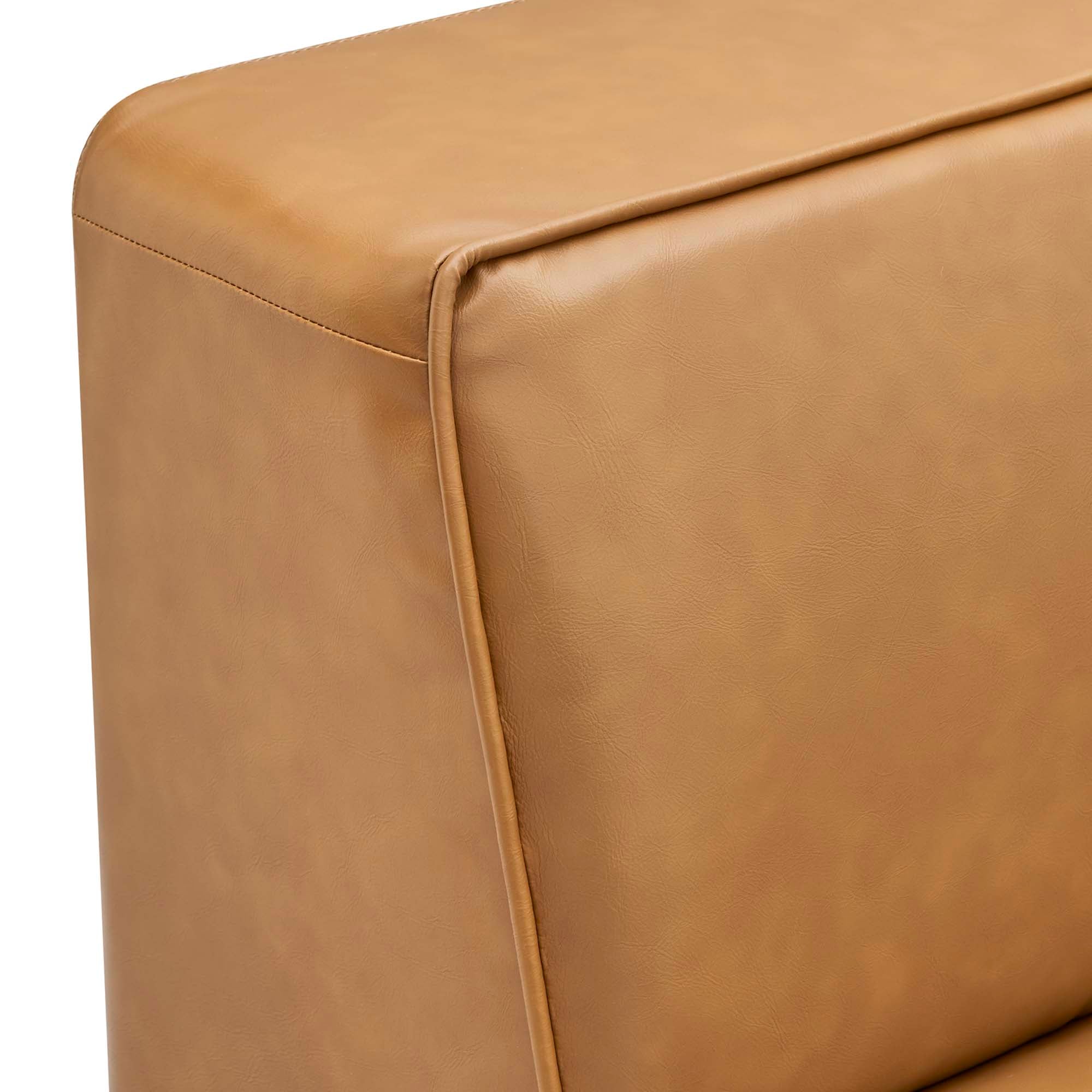 Modway Mingle 7-Piece Vegan Leather Sectional Sofa