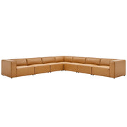 Modway Mingle 7-Piece Vegan Leather Sectional Sofa