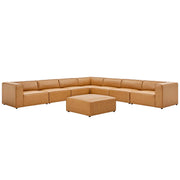 Modway Mingle 8-Piece Vegan Leather Sectional Sofa Set