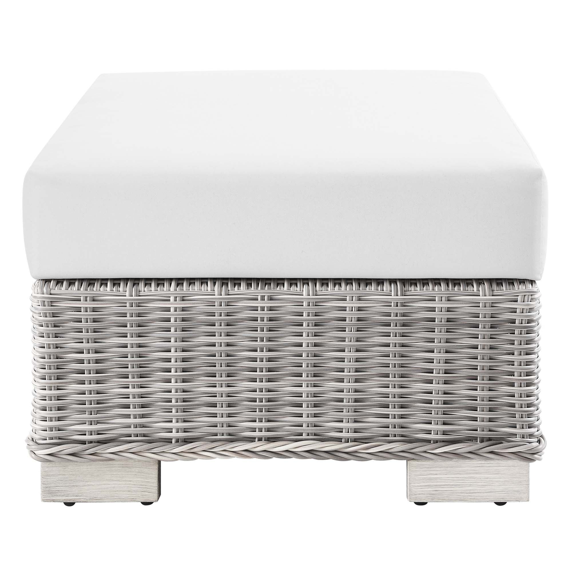 Modway Conway Outdoor Patio Wicker Rattan Ottoman