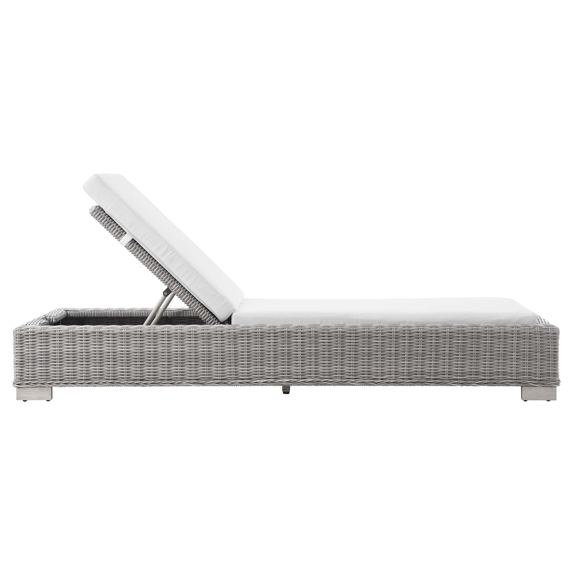 Modway Conway Outdoor Patio Wicker Rattan Chaise Lounge