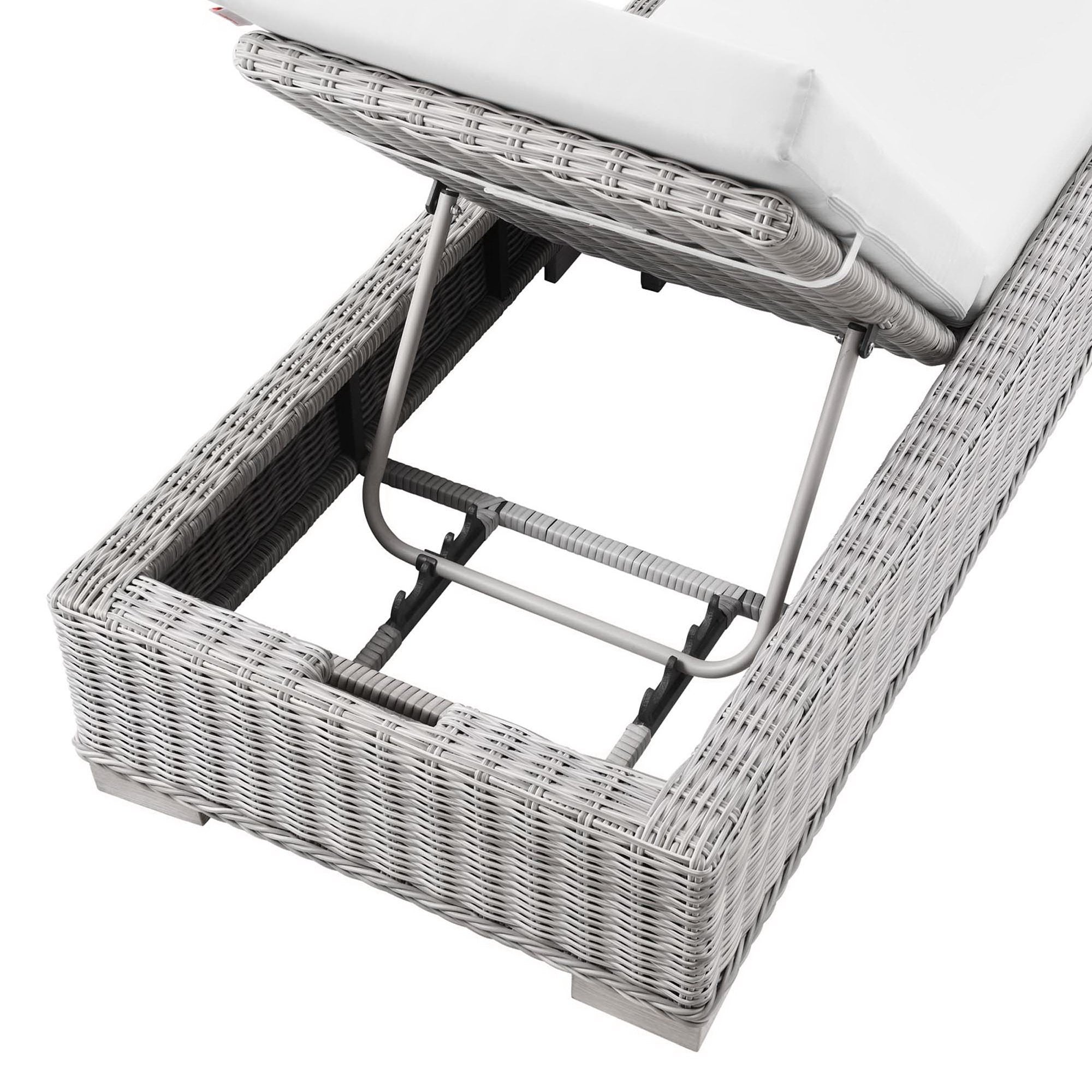 Modway Conway Outdoor Patio Wicker Rattan Chaise Lounge