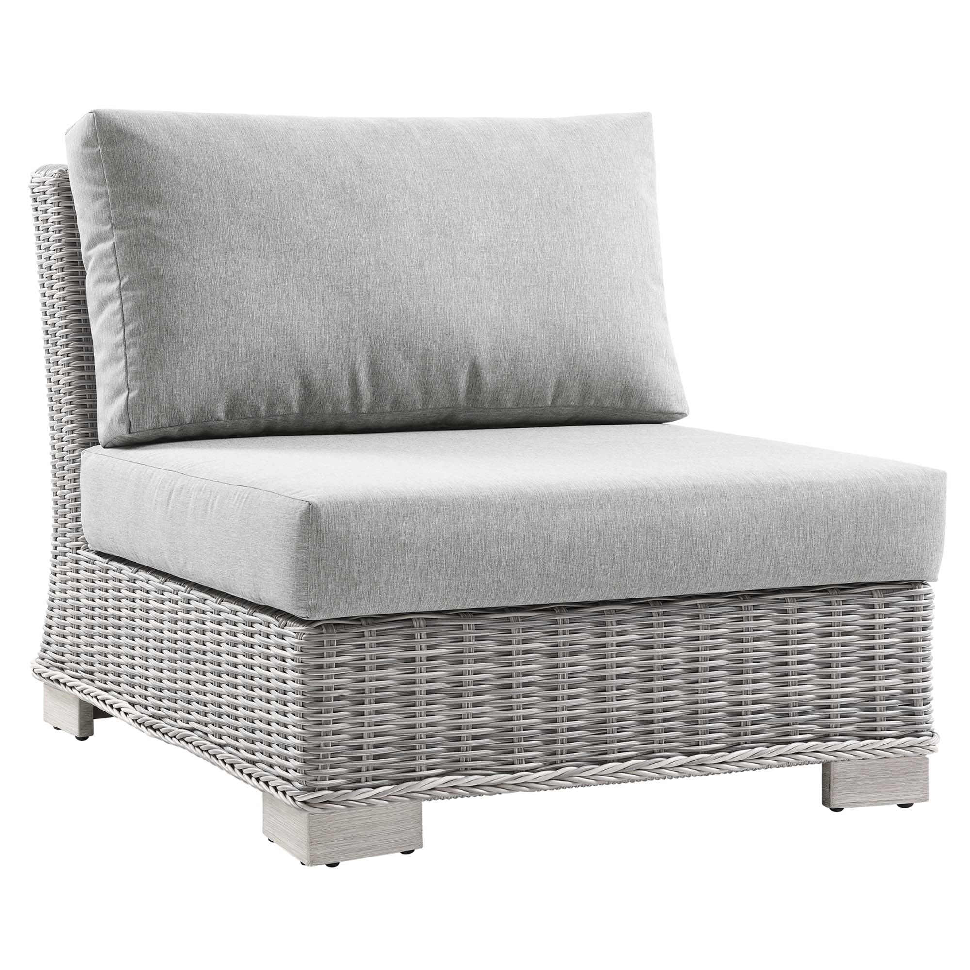 Modway Conway Outdoor Patio Wicker Rattan Armless Chair