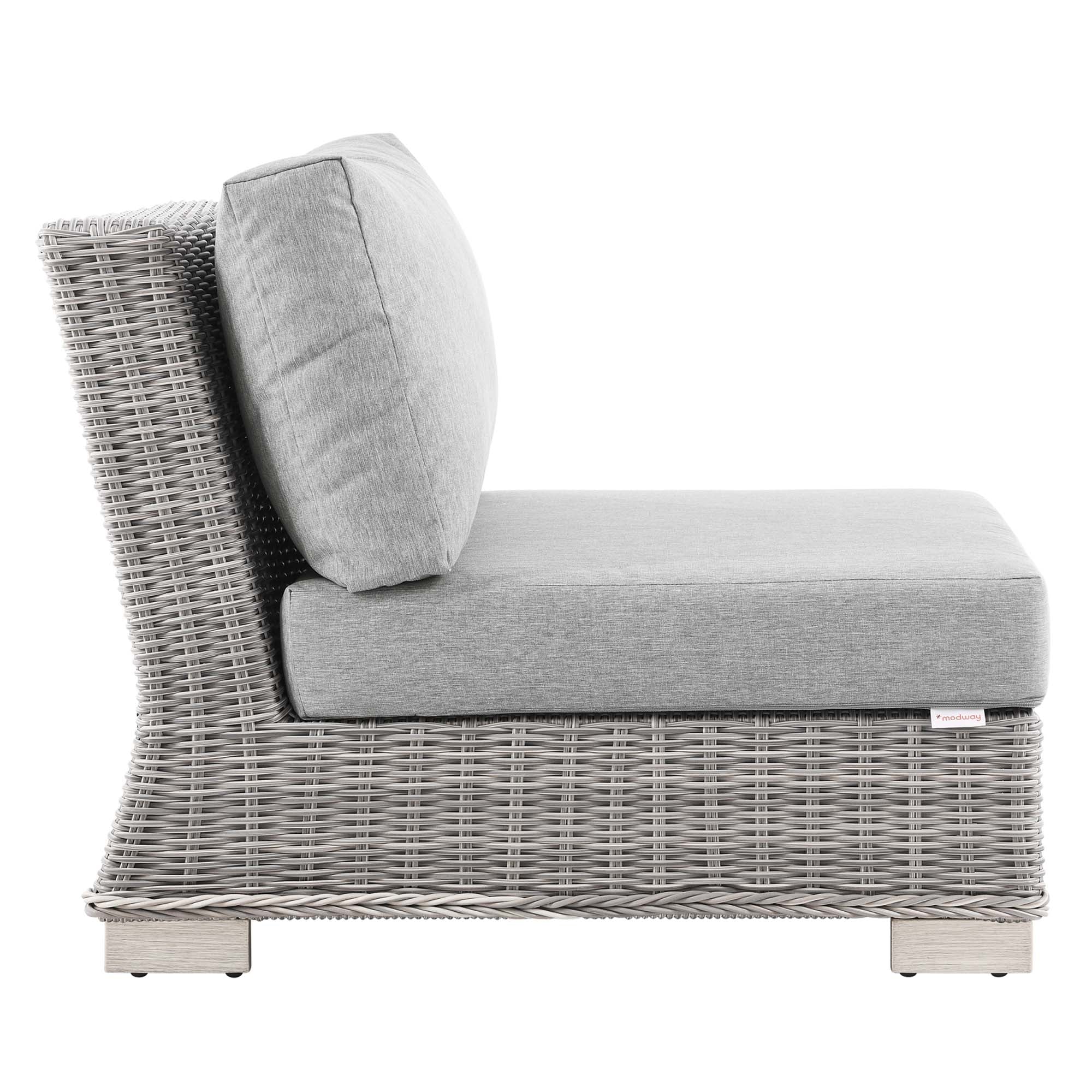 Modway Conway Outdoor Patio Wicker Rattan Armless Chair