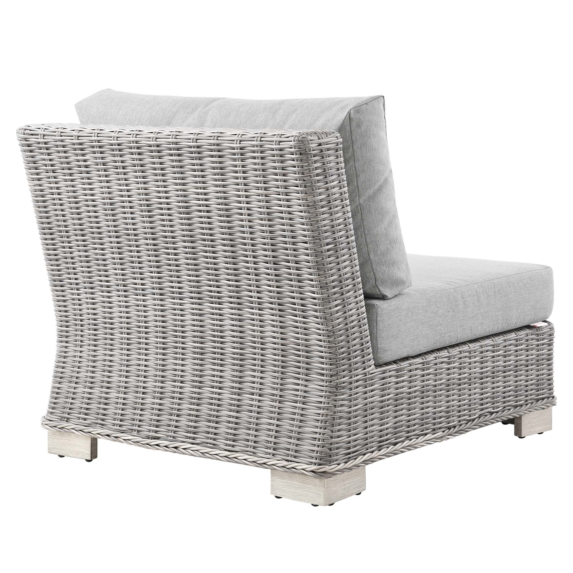Modway Conway Outdoor Patio Wicker Rattan Armless Chair
