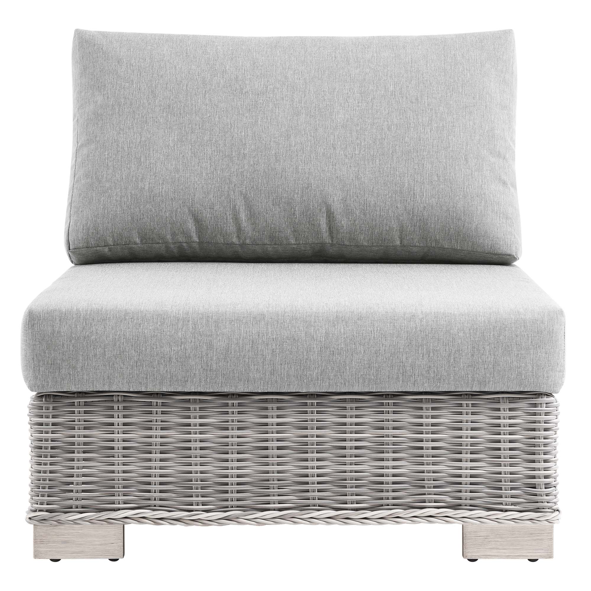 Modway Conway Outdoor Patio Wicker Rattan Armless Chair