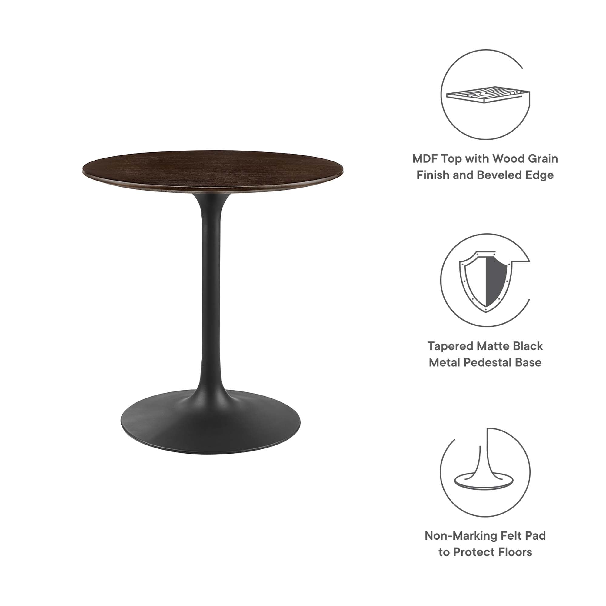 Modway Lippa 28" Round Wood Dining Table