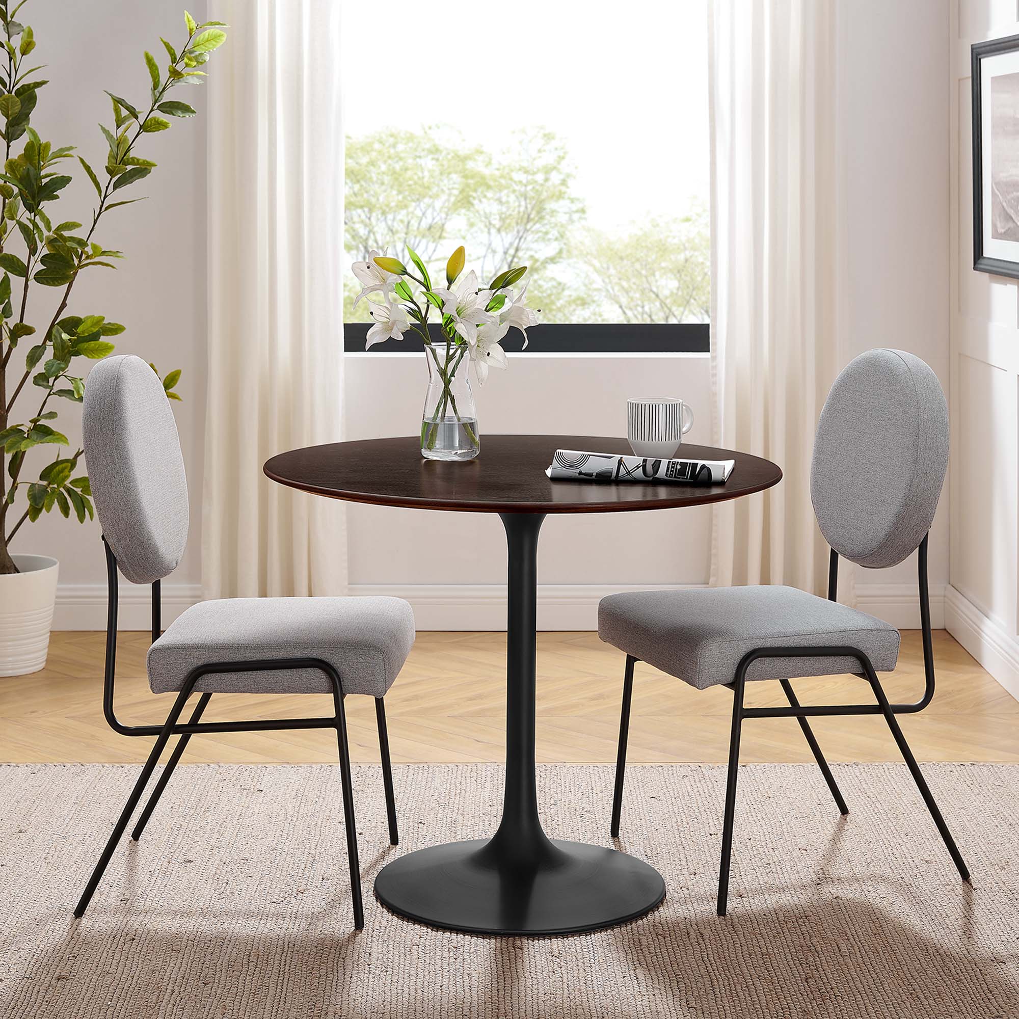 Modway Lippa 36" Round Wood Dining Table