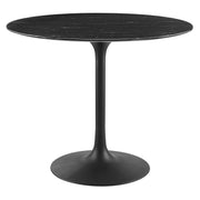 Modway Lippa 36" Round Faux Marble Dining Table