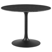 Modway Lippa 40" Round Faux Marble Dining Table