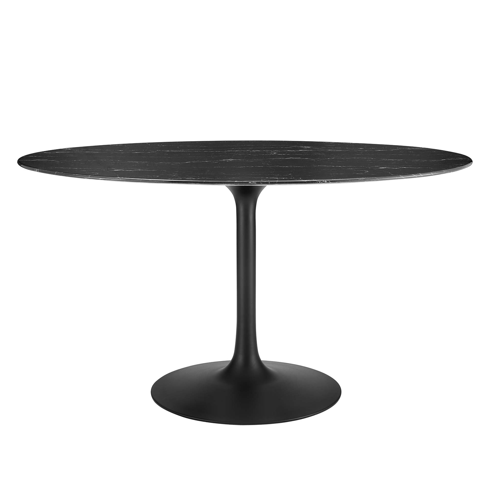 Modway Lippa 54" Oval Faux Marble Dining Table
