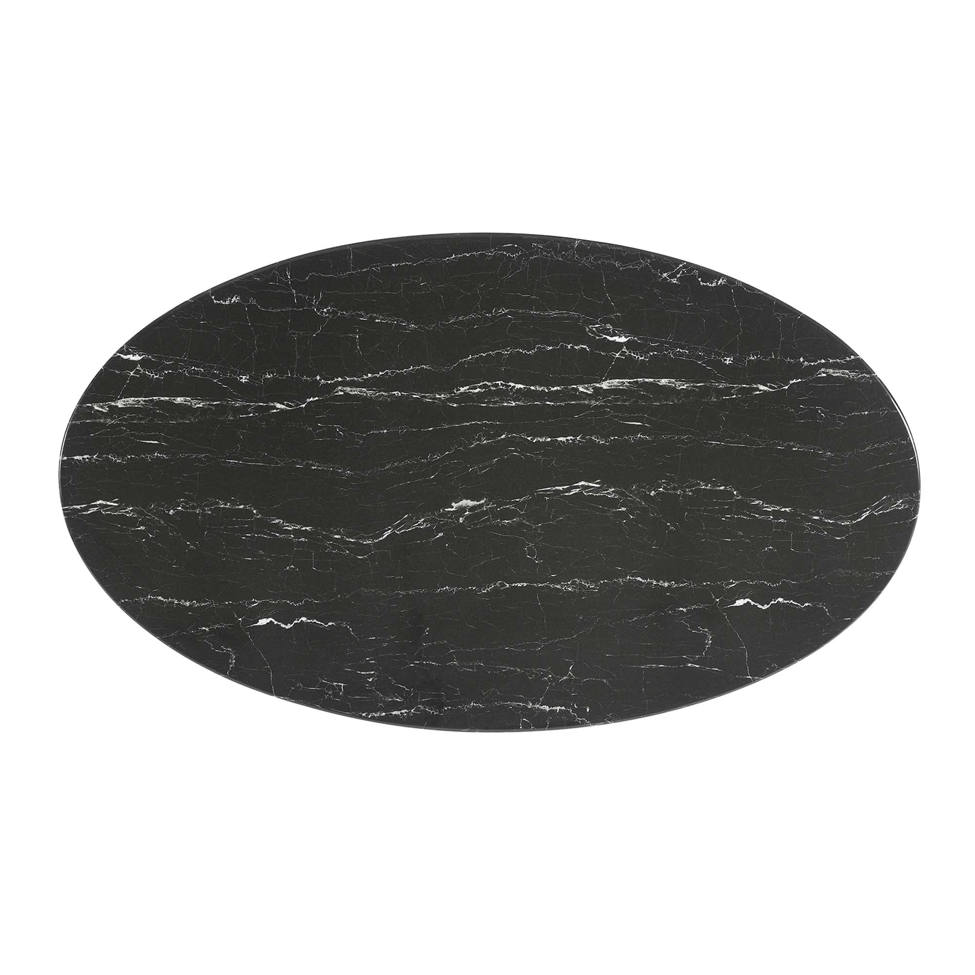 Modway Lippa 54" Oval Faux Marble Dining Table
