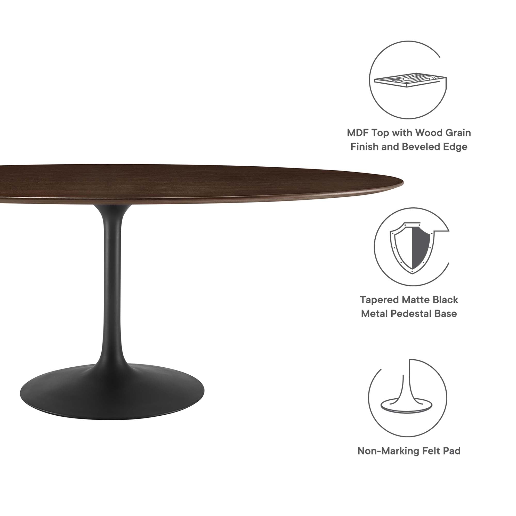 Modway Lippa 78" Oval Wood Dining Table