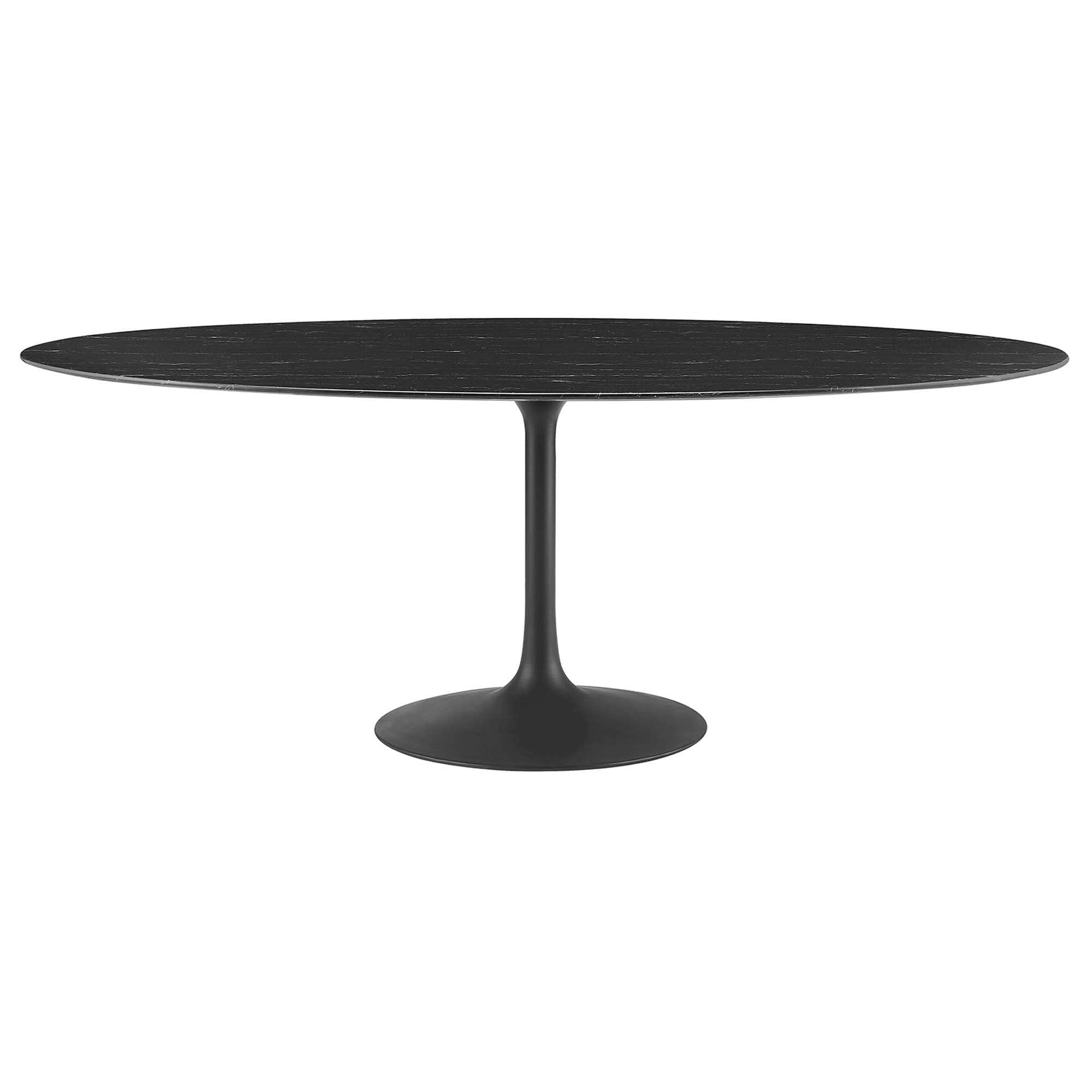 Modway Lippa 78" Oval Faux Marble Dining Table