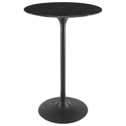 Modway Lippa 28" Round Faux Marble Bar Table