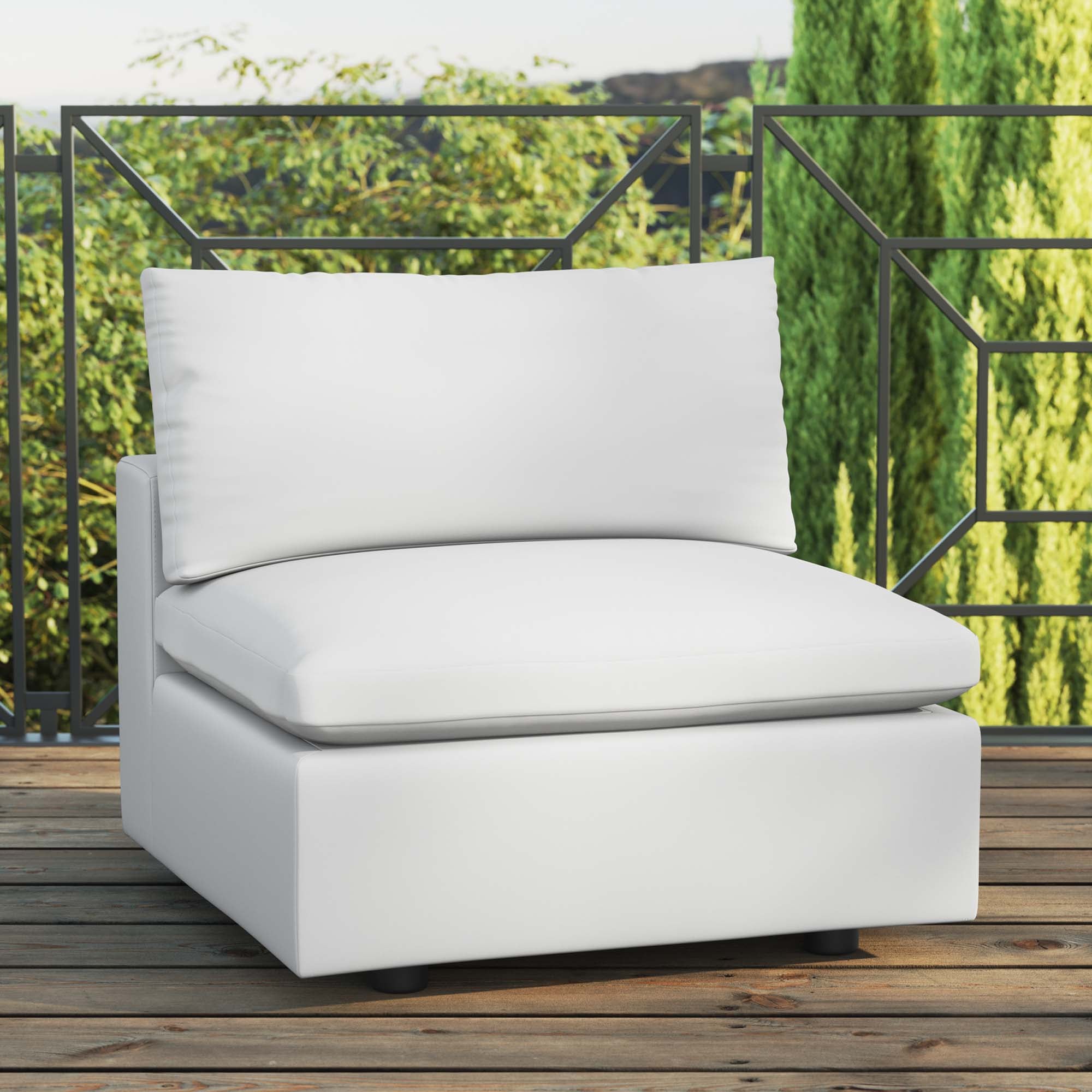 Modway Commix Overstuffed Outdoor Patio Armless Chair