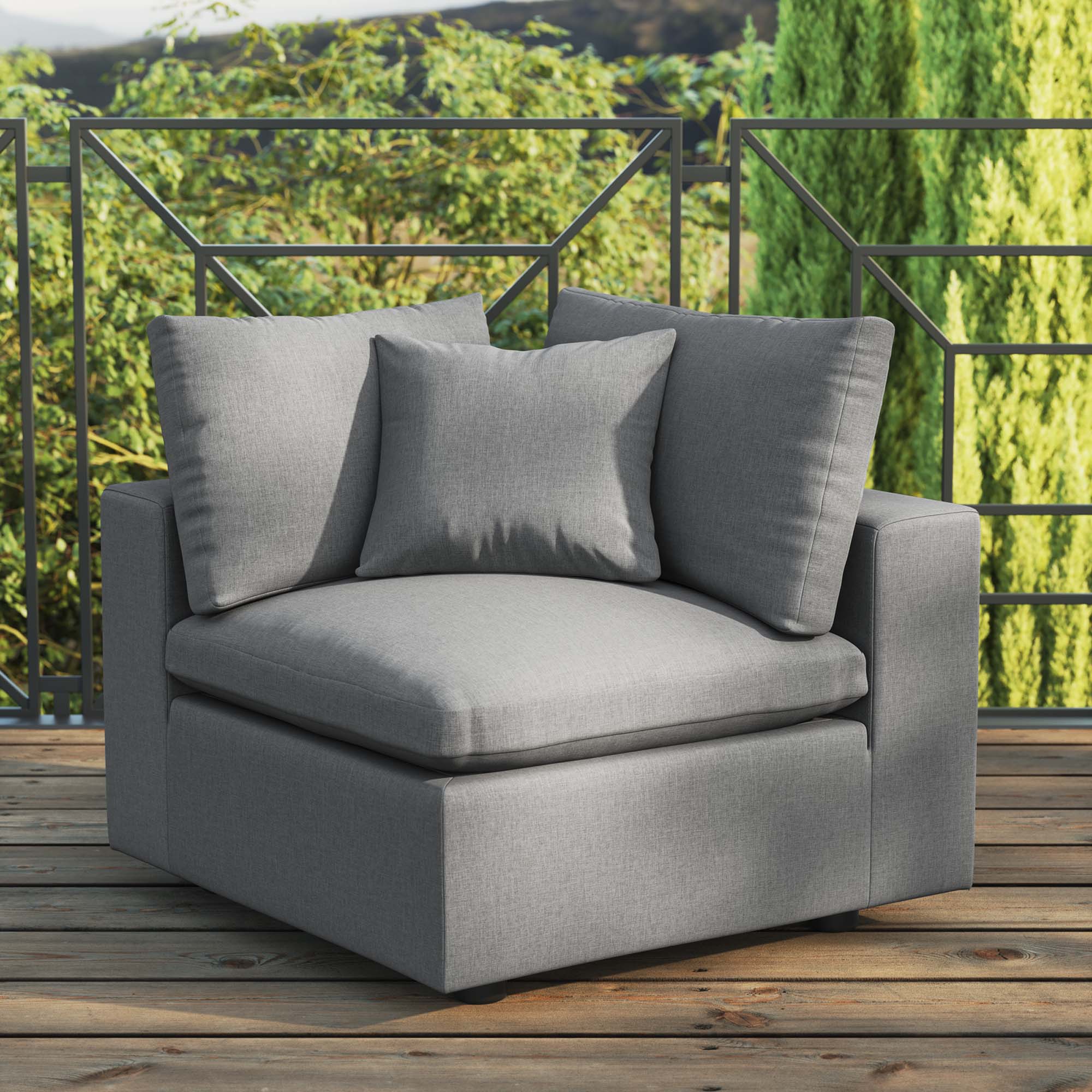 Modway Commix Overstuffed Outdoor Patio Corner Chair