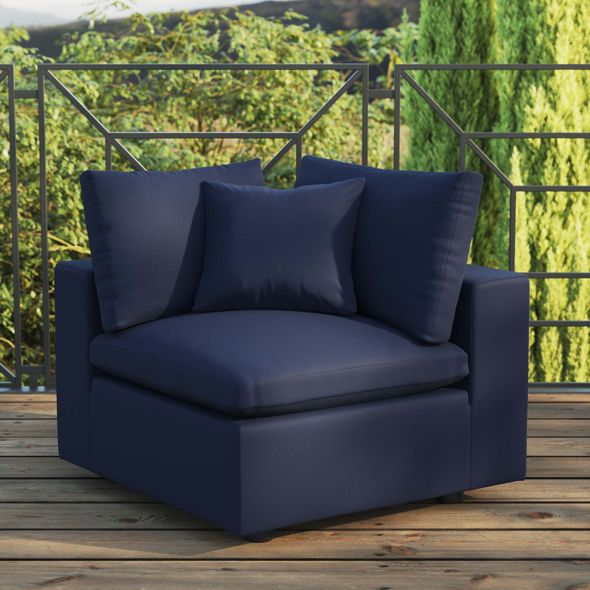 Modway Commix Overstuffed Outdoor Patio Corner Chair