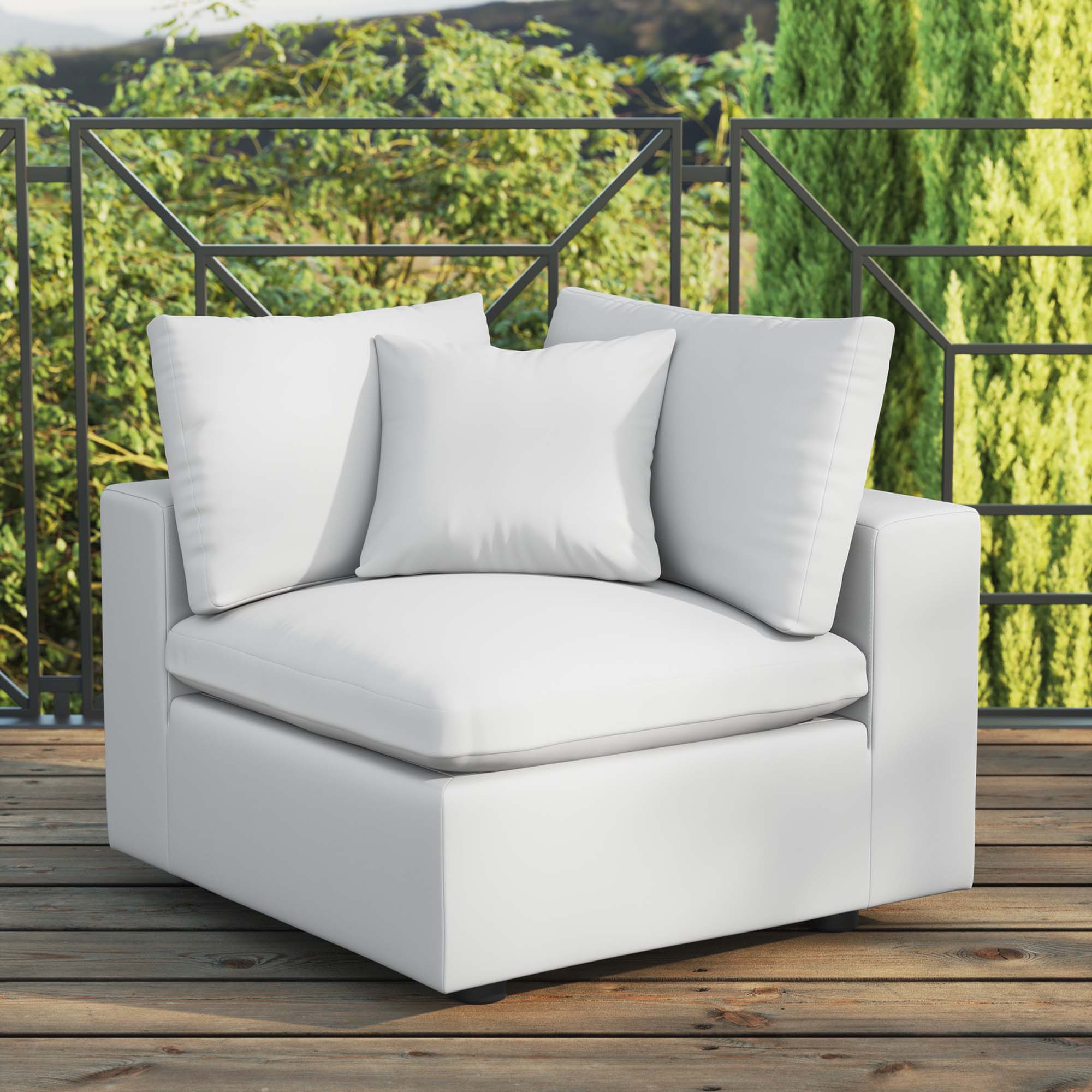 Modway Commix Overstuffed Outdoor Patio Corner Chair