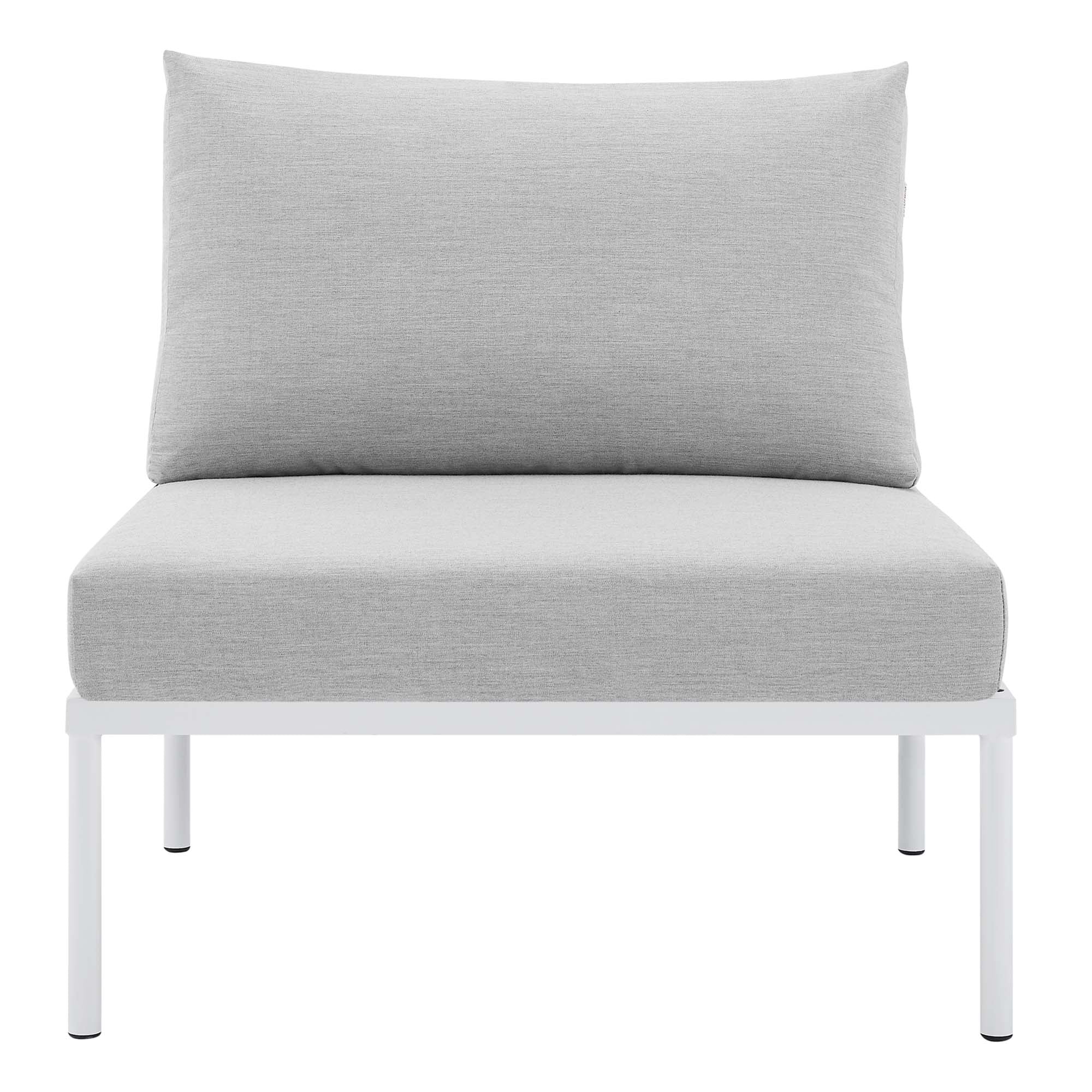 Modway Harmony Sunbrella® Basket Weave Outdoor Patio Aluminum Armless Chair