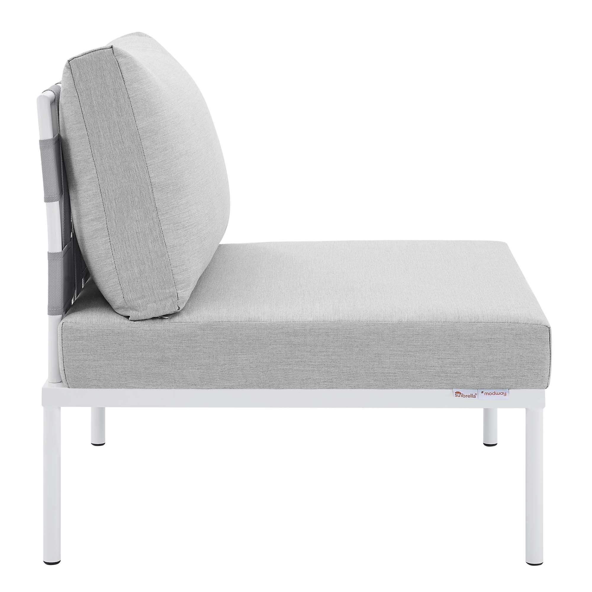 Modway Harmony Sunbrella® Outdoor Patio Aluminum Armless Chair