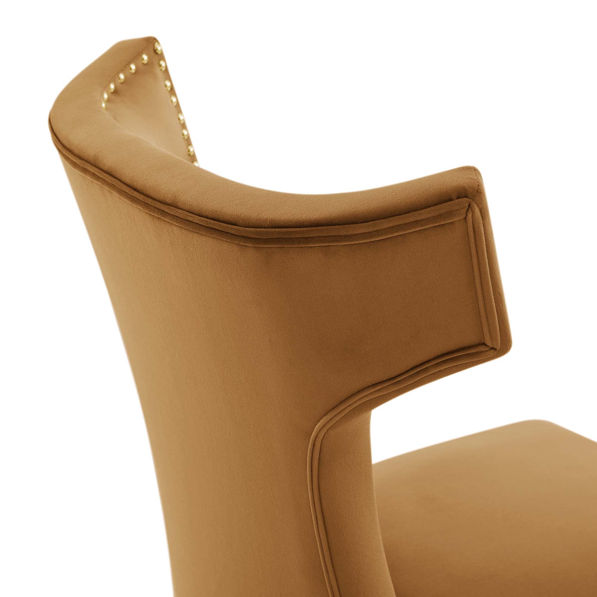 Modway Curve Performance Velvet Dining Chairs Set of 2