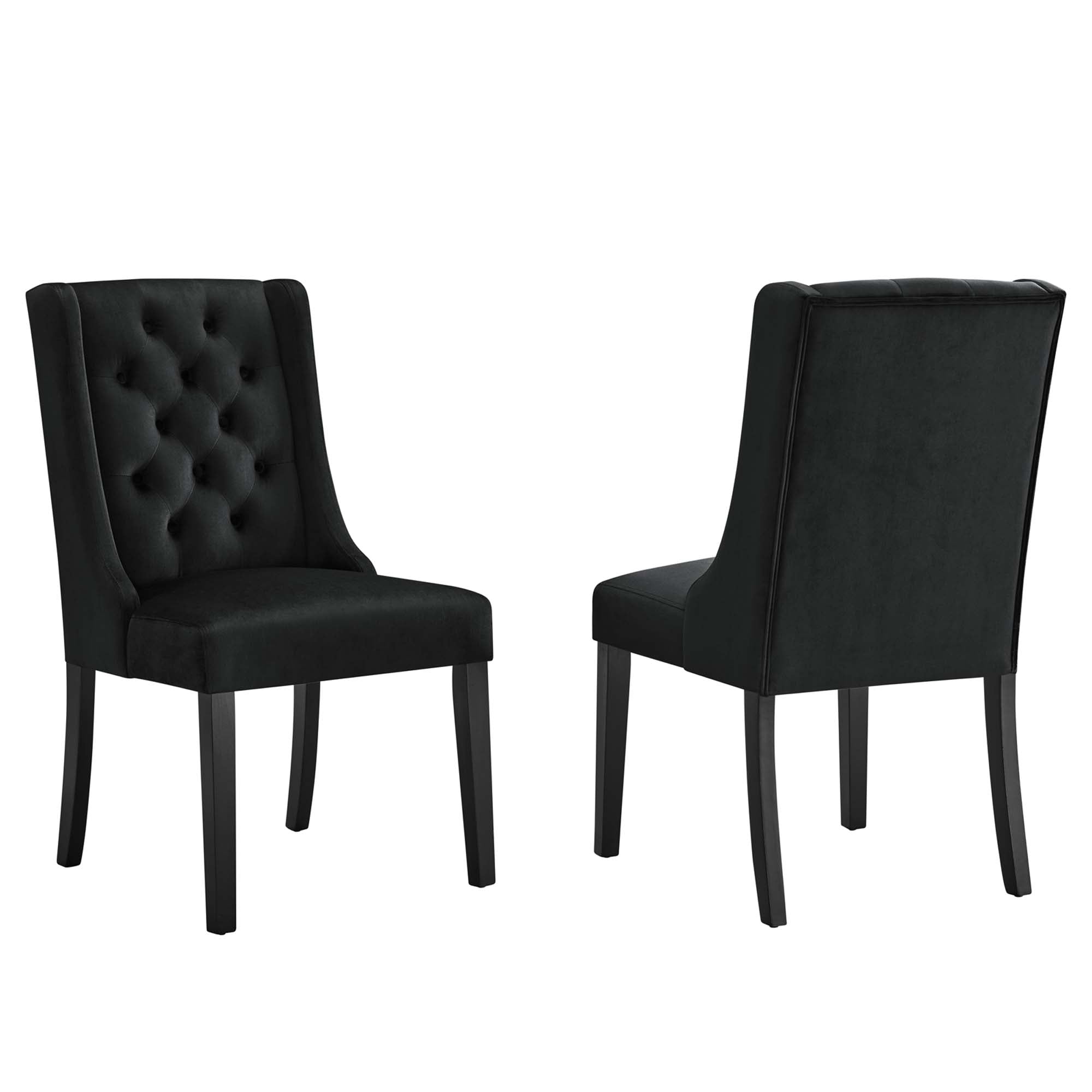 Modway Baronet Performance Velvet Dining Chairs Set of 2