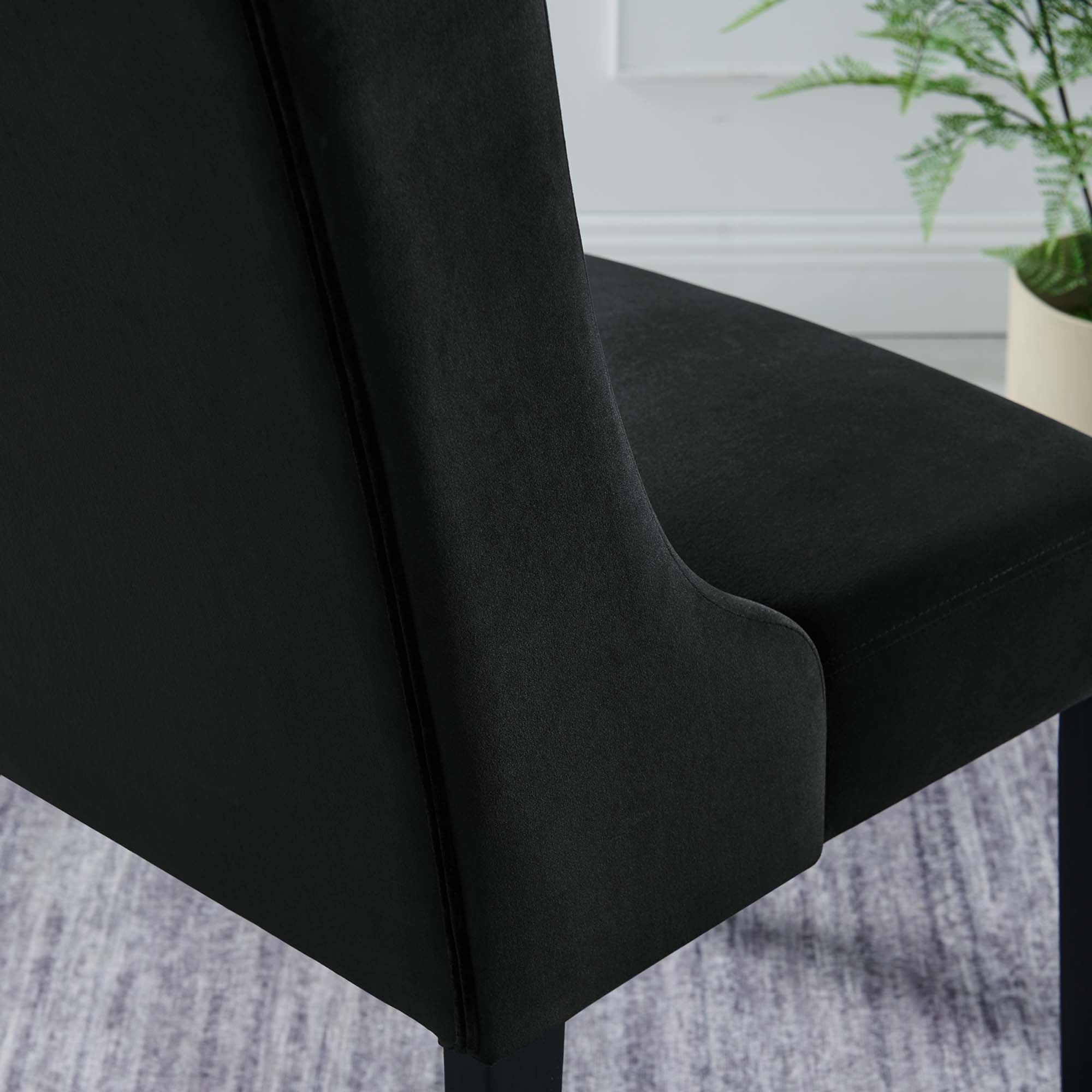 Modway Baronet Performance Velvet Dining Chairs Set of 2