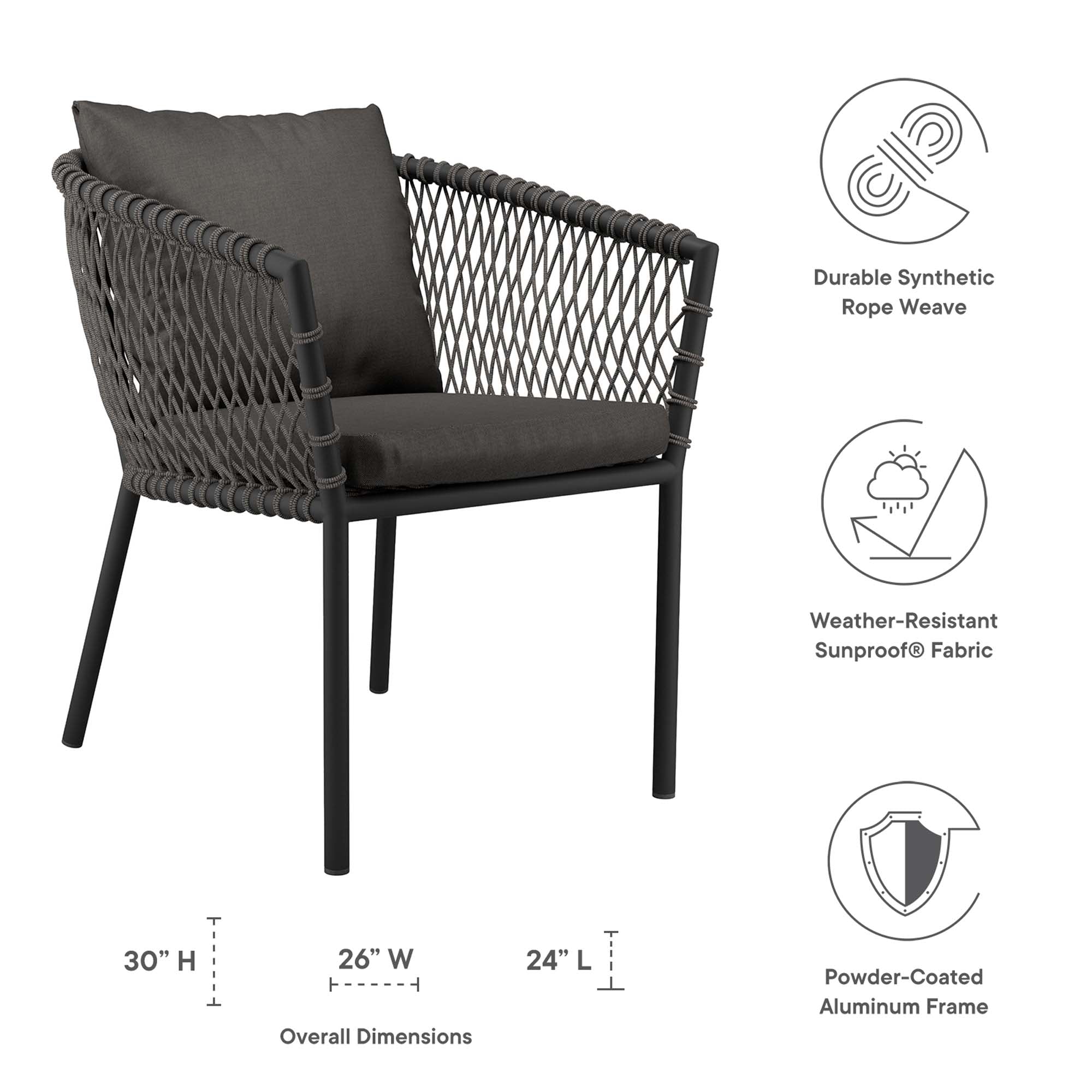 Modway Sailor Outdoor Patio Dining Armchair