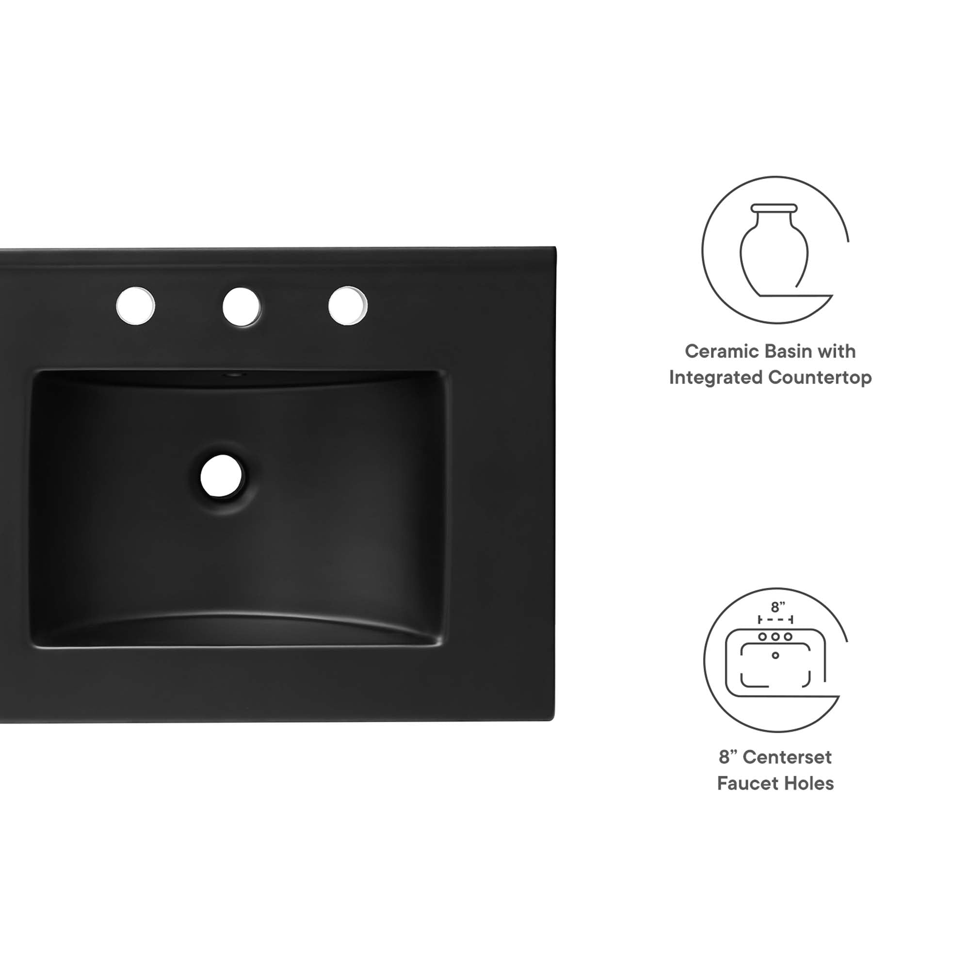 Modway Cayman 48" Double Basin Bathroom Sink