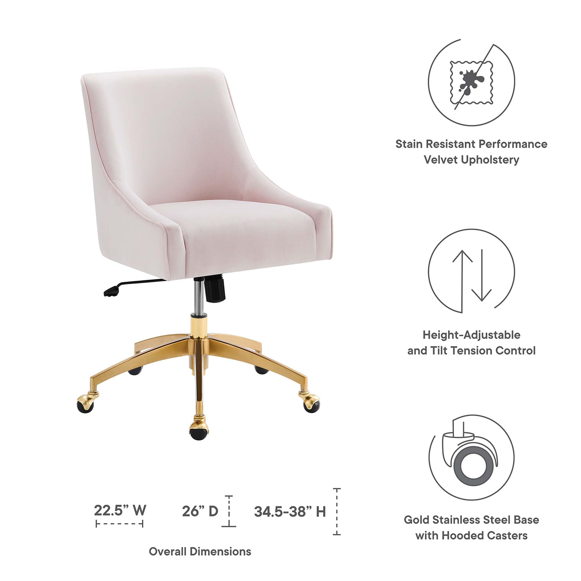 Modway Discern Performance Velvet Office Chair