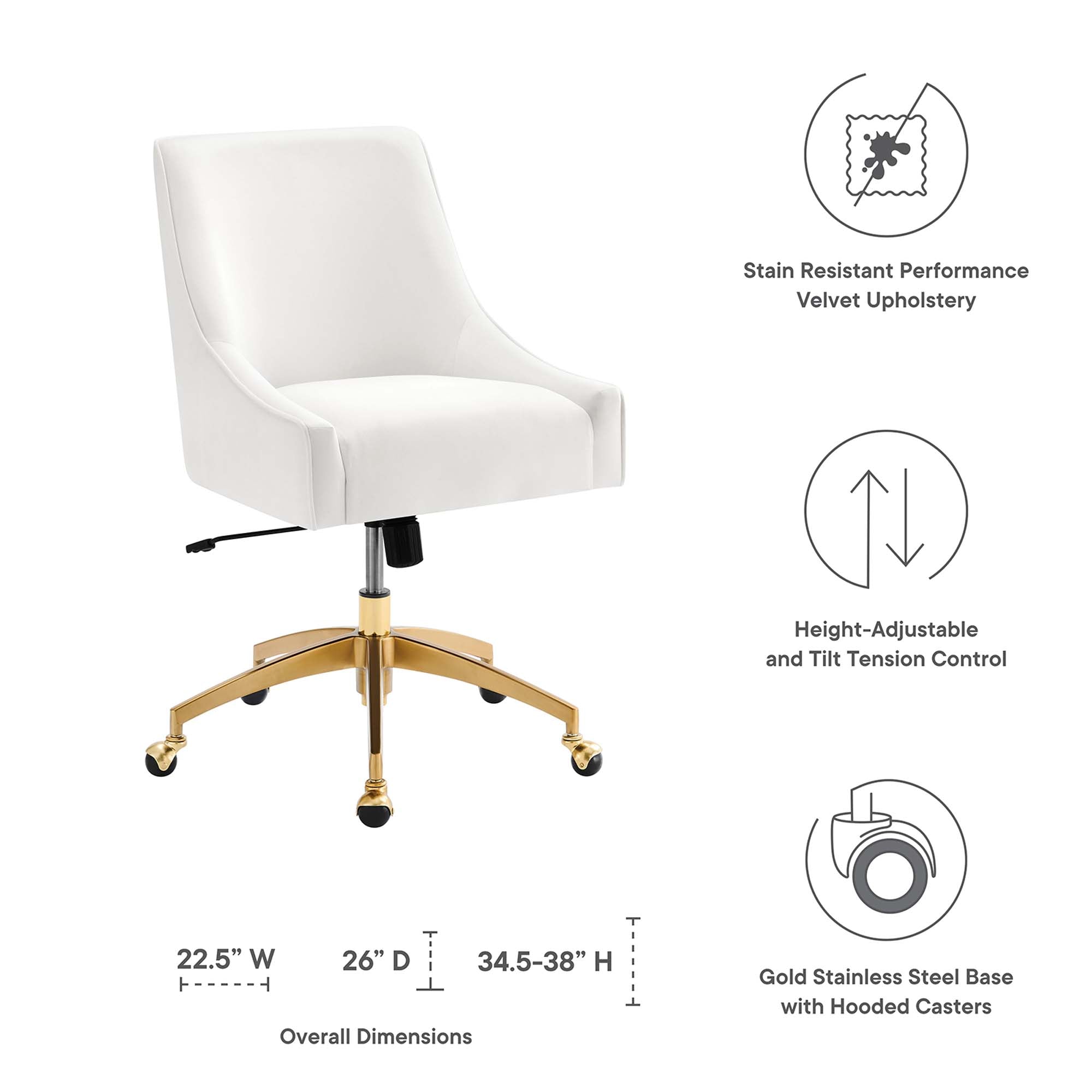 Modway Discern Performance Velvet Office Chair