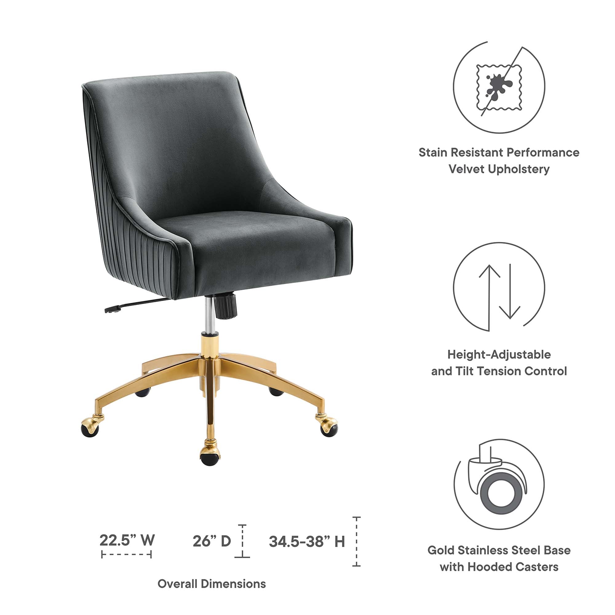 Modway Discern Performance Velvet Office Chair