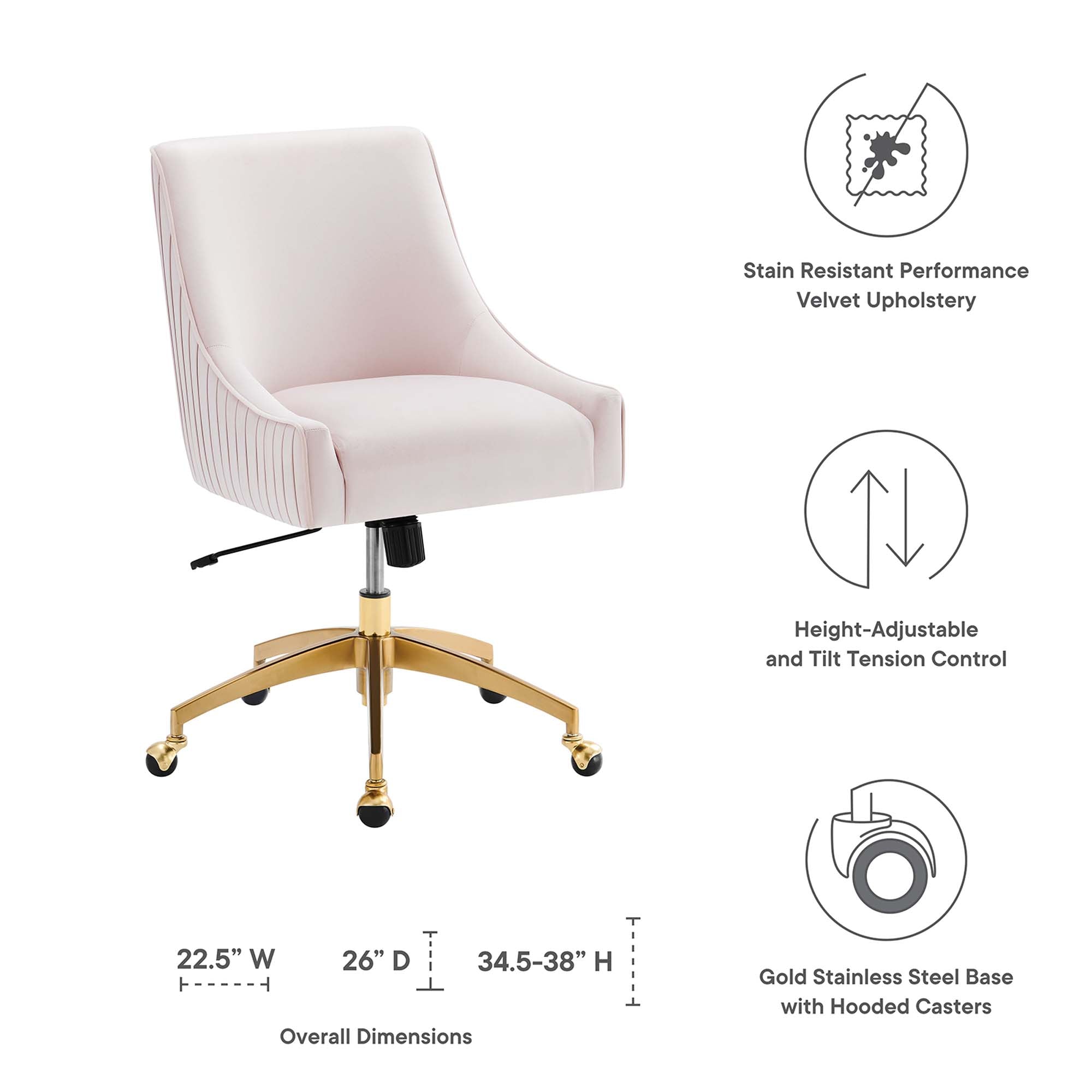 Modway Discern Performance Velvet Office Chair