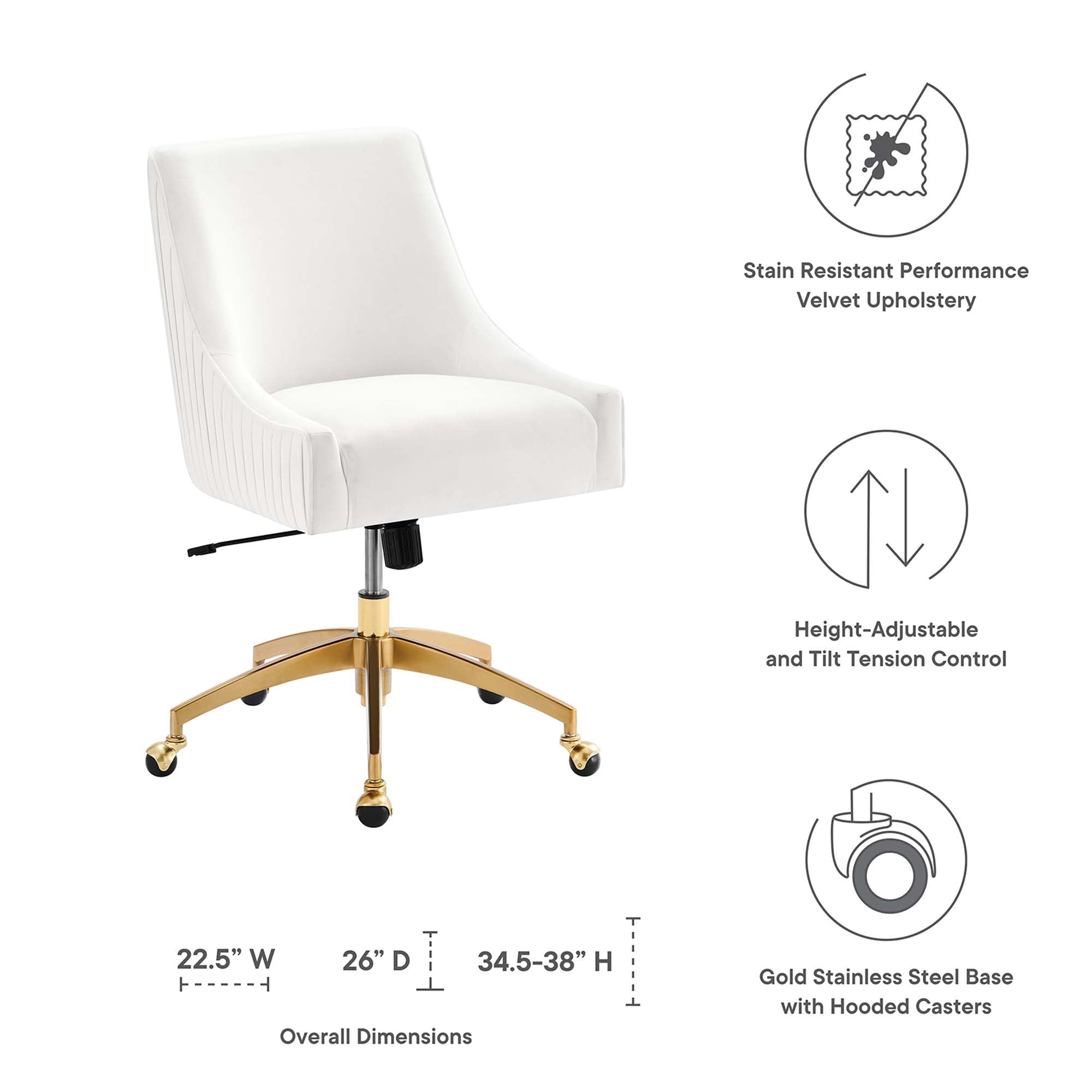 Modway Discern Performance Velvet Office Chair