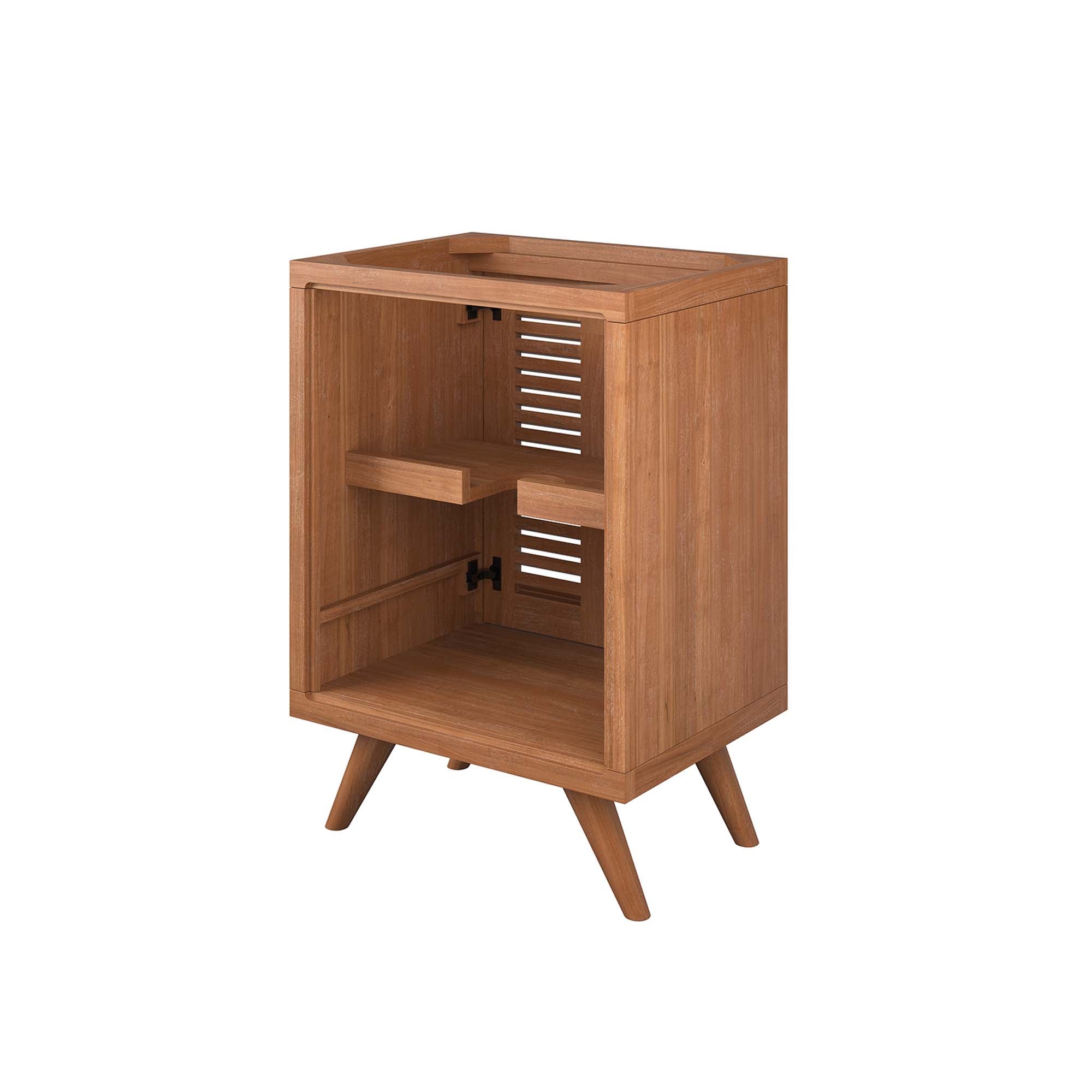 Modway Birdie 24" Teak Wood Bathroom Vanity Cabinet (Sink Basin Not Included)