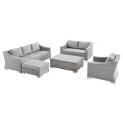 Modway Conway 5-Piece Outdoor Patio Wicker Rattan Furniture Set