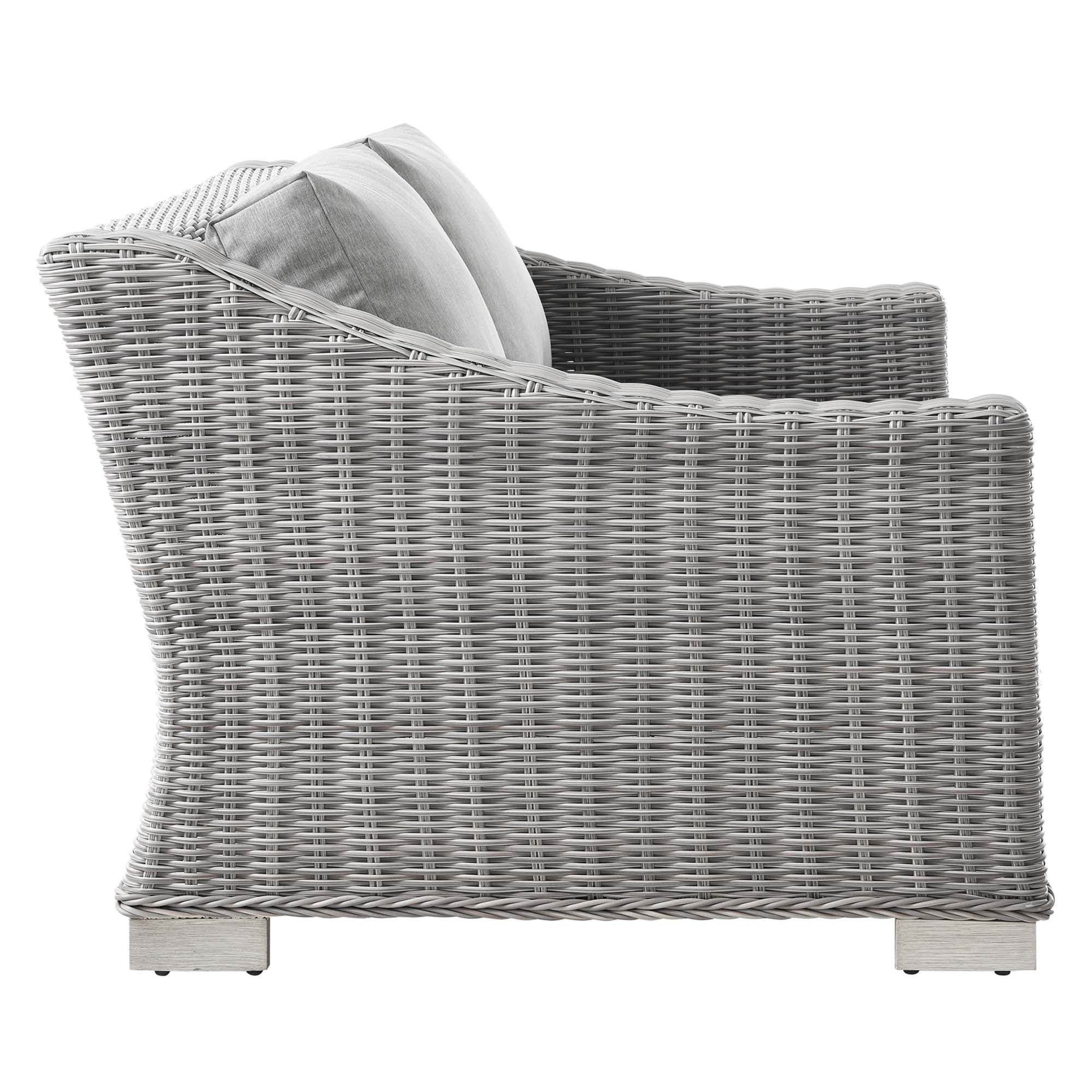 Modway Conway 5-Piece Outdoor Patio Wicker Rattan Furniture Set