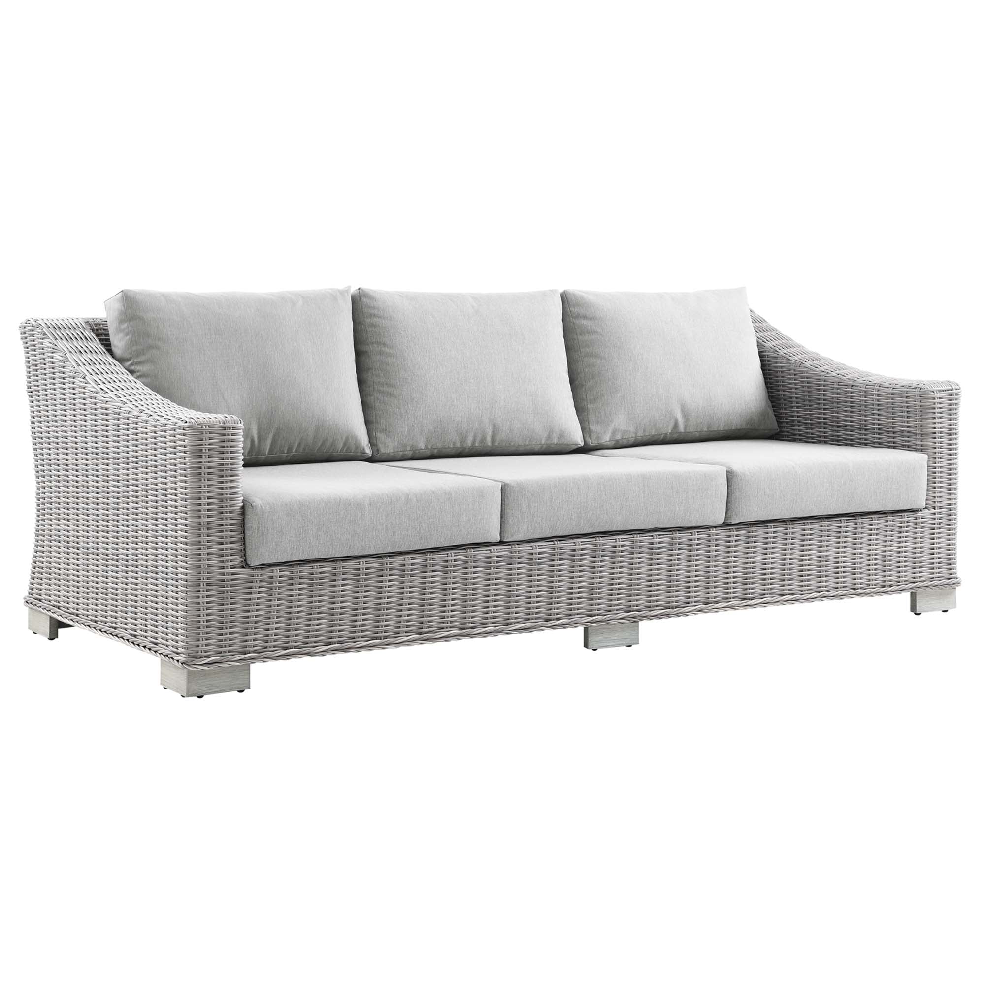Modway Conway 4-Piece Outdoor Patio Wicker Rattan Furniture Set