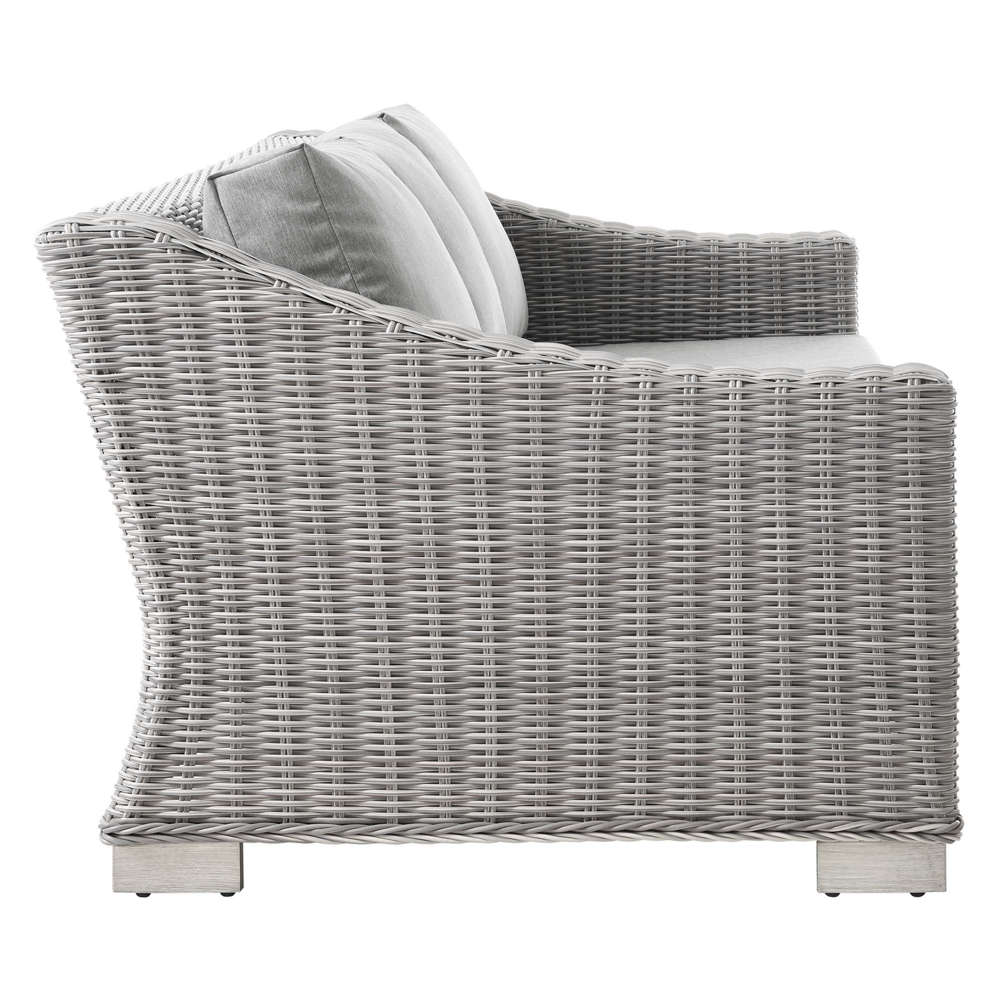 Modway Conway 4-Piece Outdoor Patio Wicker Rattan Furniture Set
