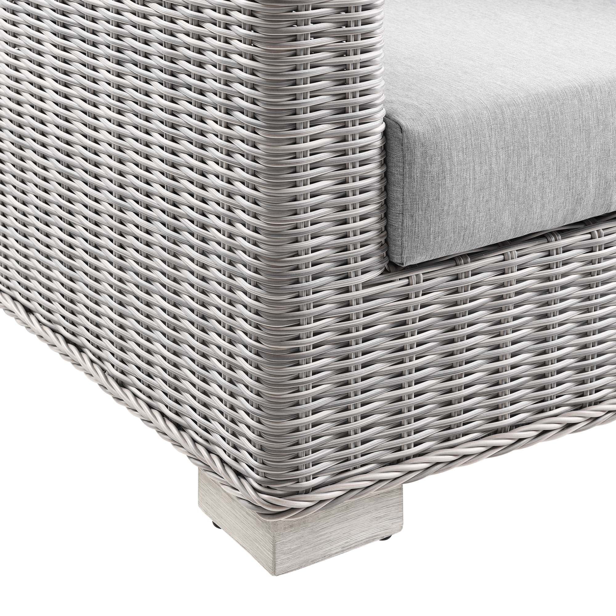 Modway Conway 4-Piece Outdoor Patio Wicker Rattan Furniture Set