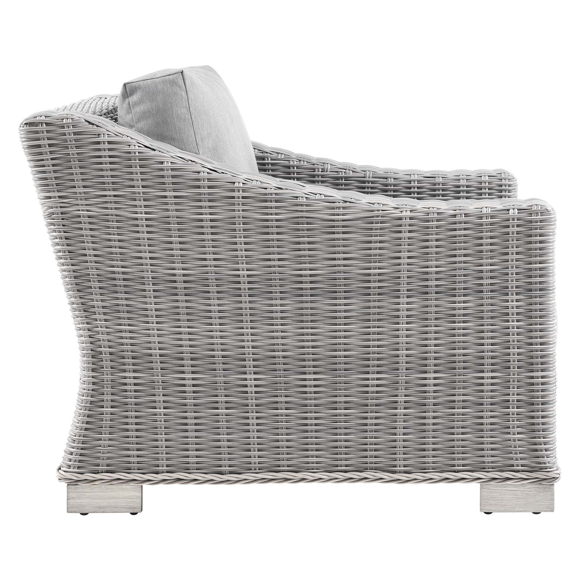 Modway Conway 4-Piece Outdoor Patio Wicker Rattan Furniture Set