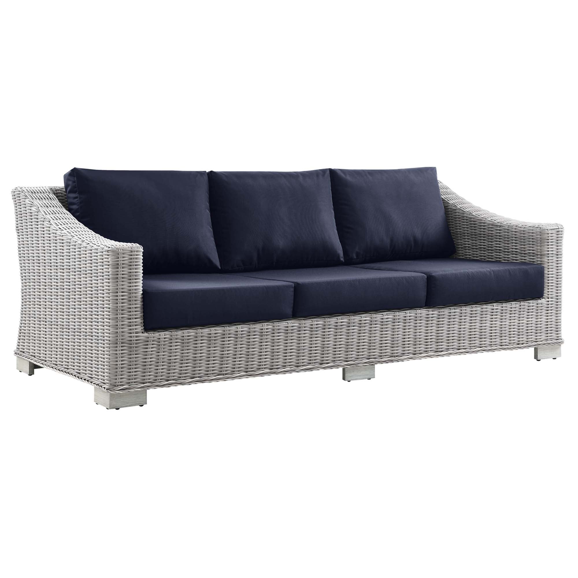 Modway Conway 4-Piece Outdoor Patio Wicker Rattan Furniture Set